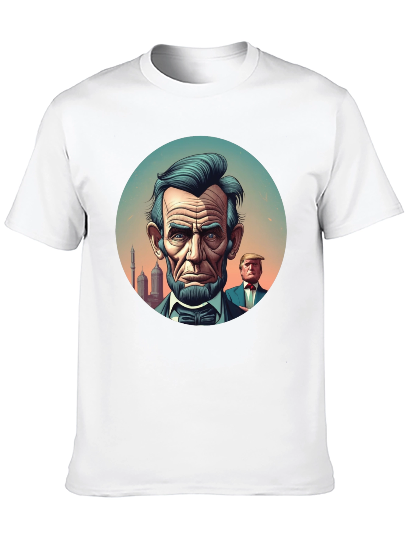 Black Lincoln Trump Graphic Tee - Presidential Humor Shirt view 10