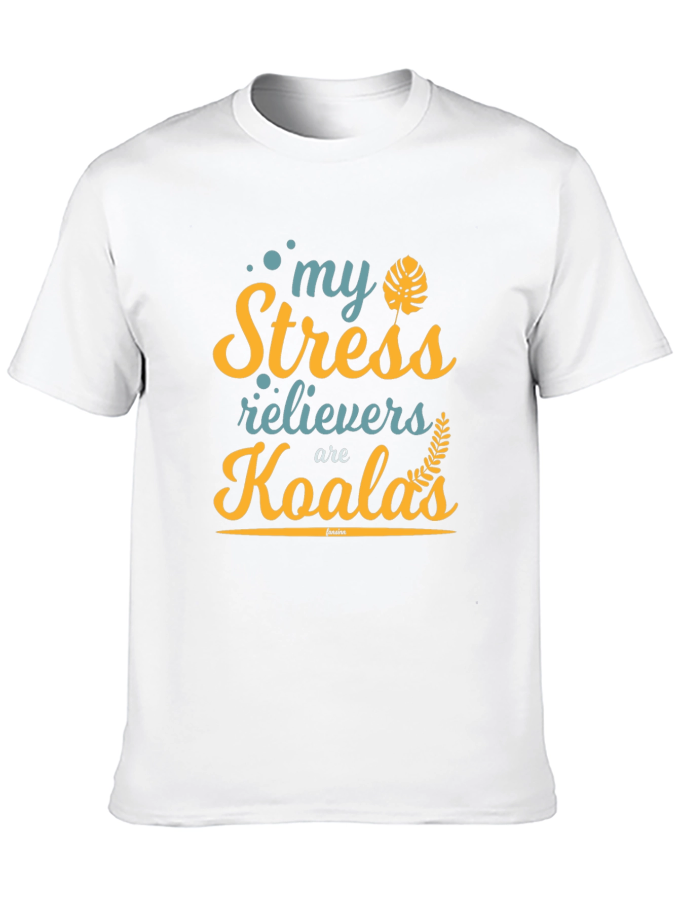 Black My Stress Relievers are Koalas T-Shirt view 10