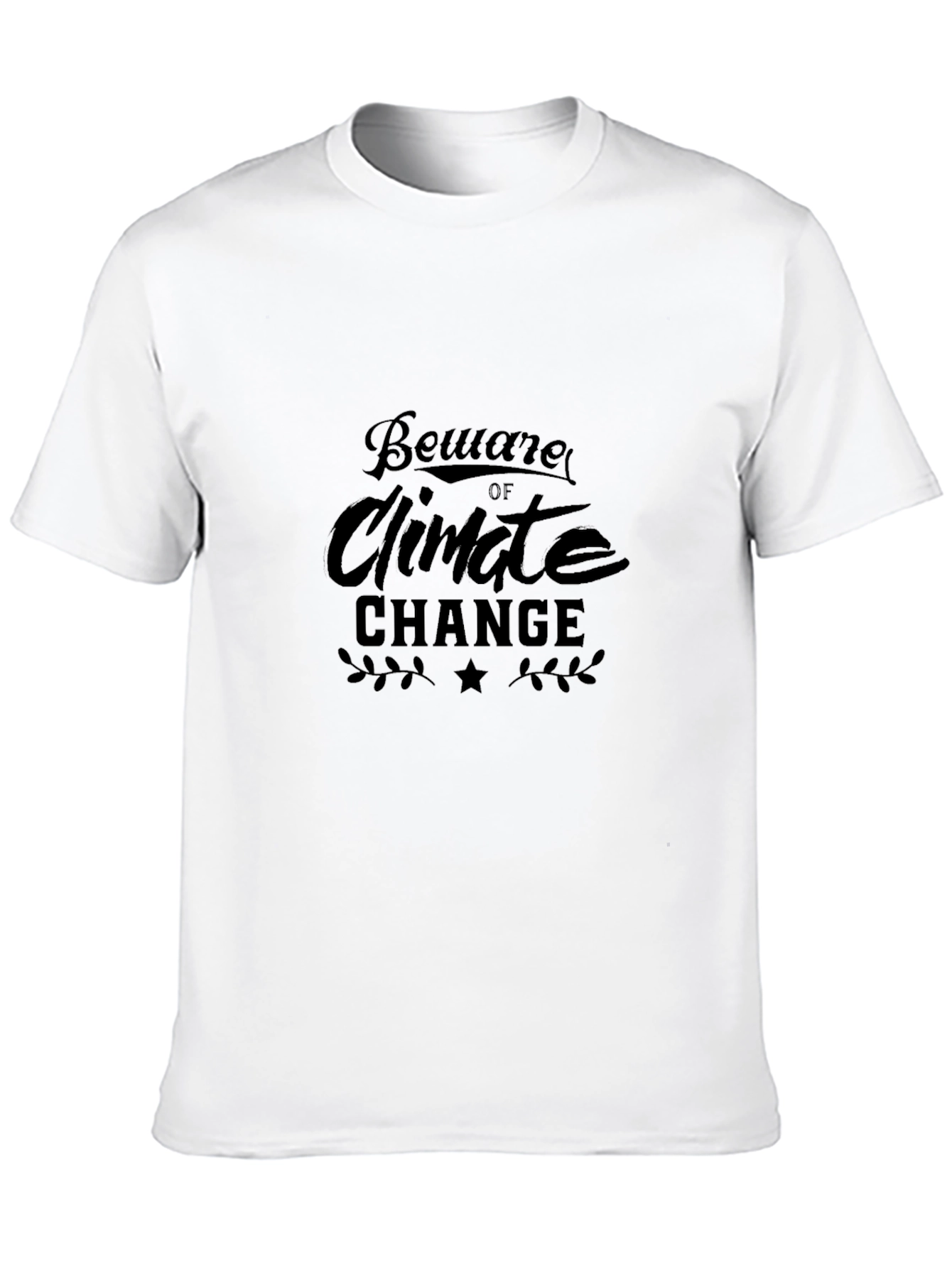 Black Beware of Climate Change Black T-Shirt view 10