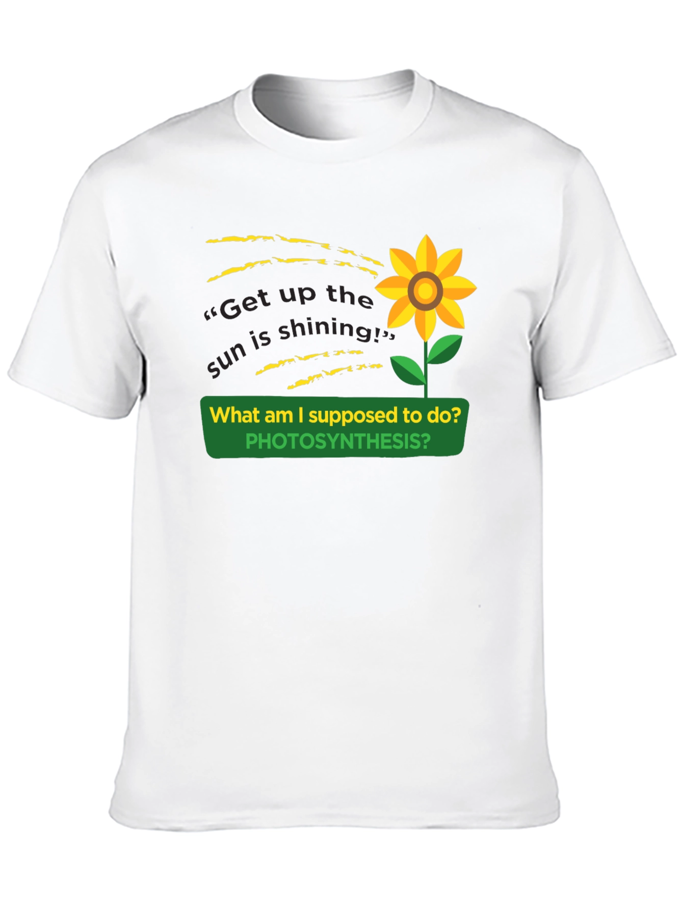 Black Photosynthesis Sunflower Graphic T-Shirt view 10