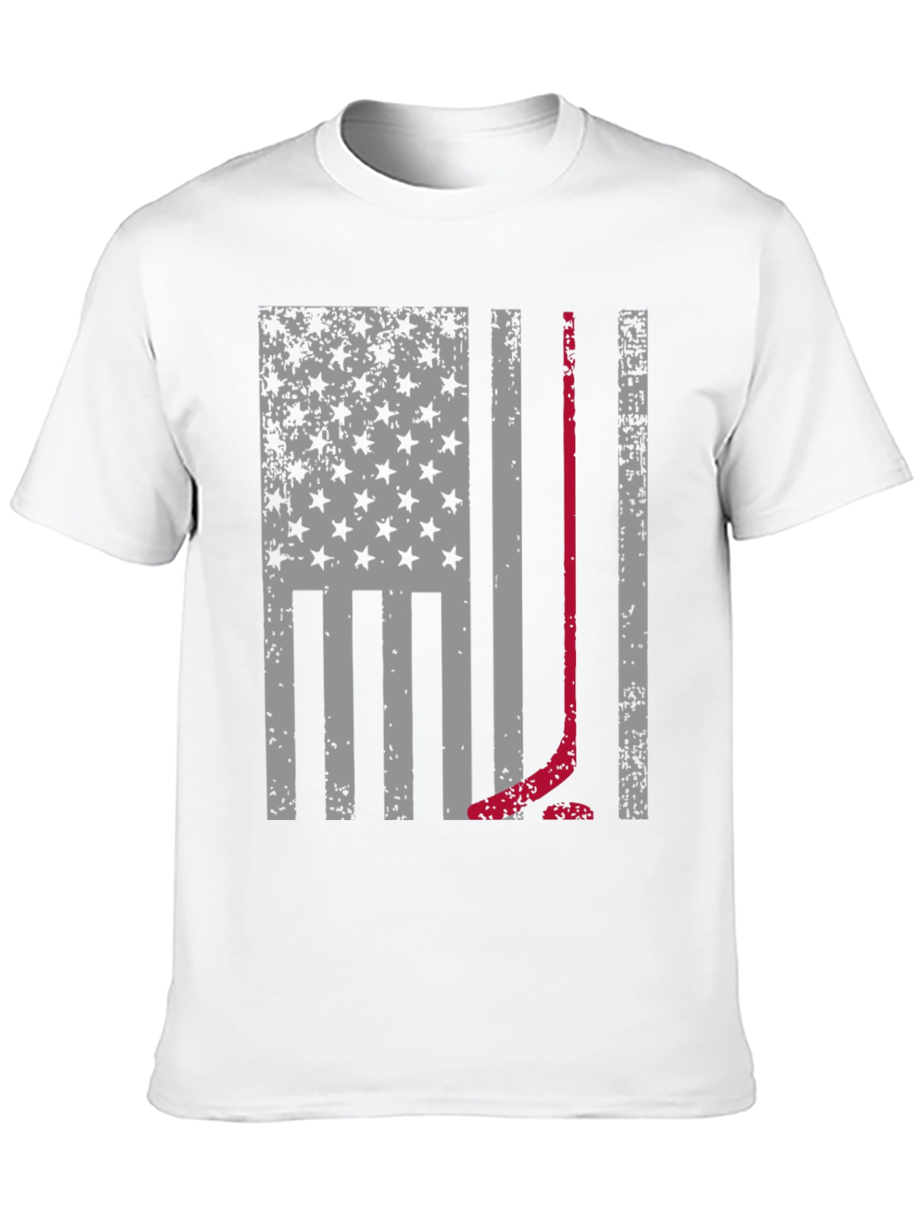 Black Hockey American Flag T-Shirt view 10