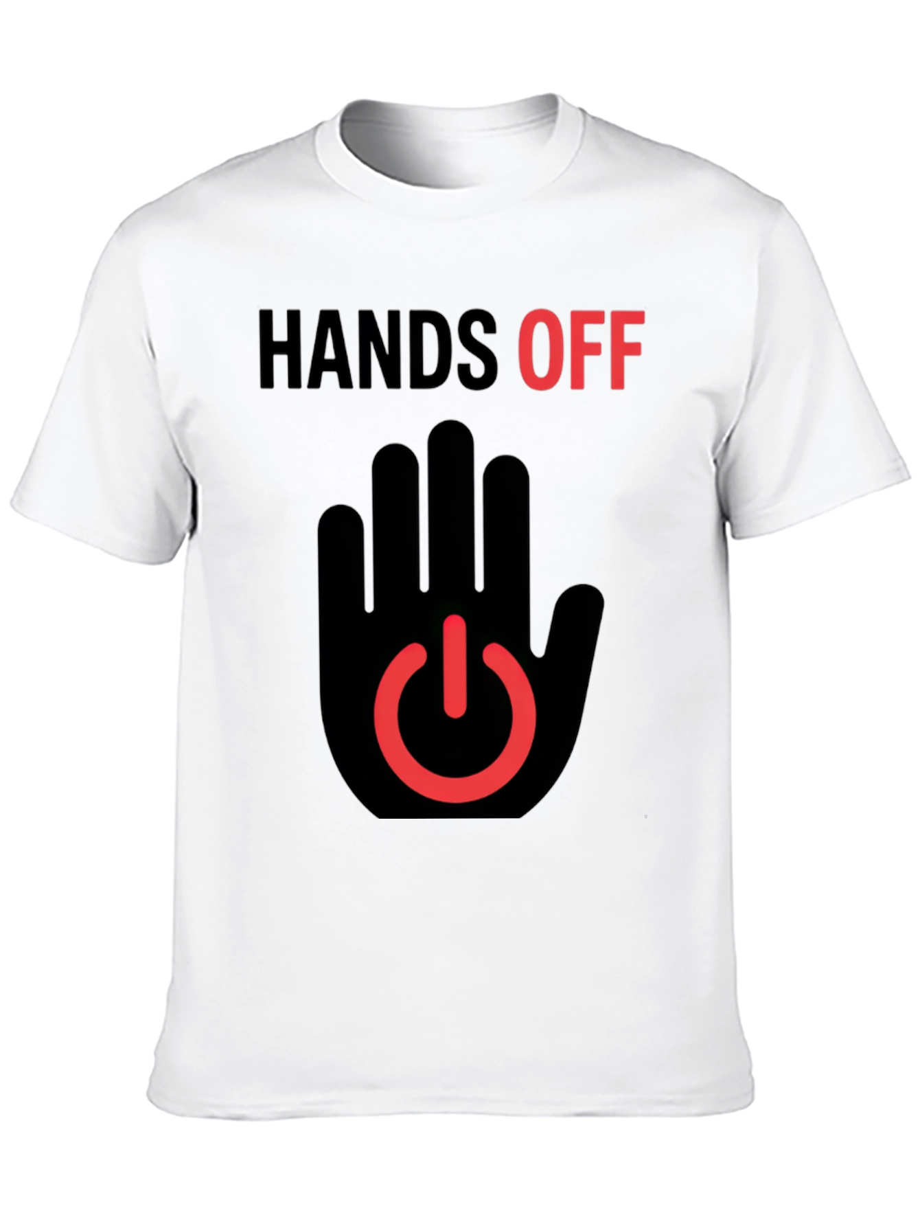 Black Hands Off Graphic T-Shirt - Black view 10