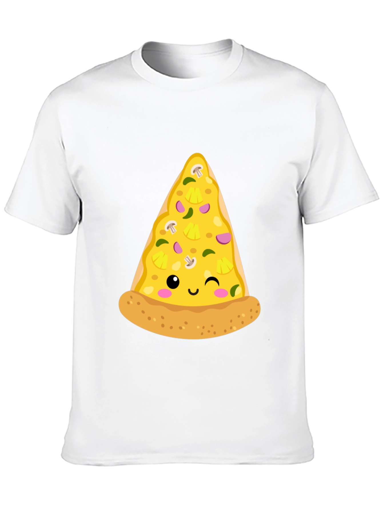 Black Pizza Slice Graphic Tee - Casual Black T-Shirt view 10
