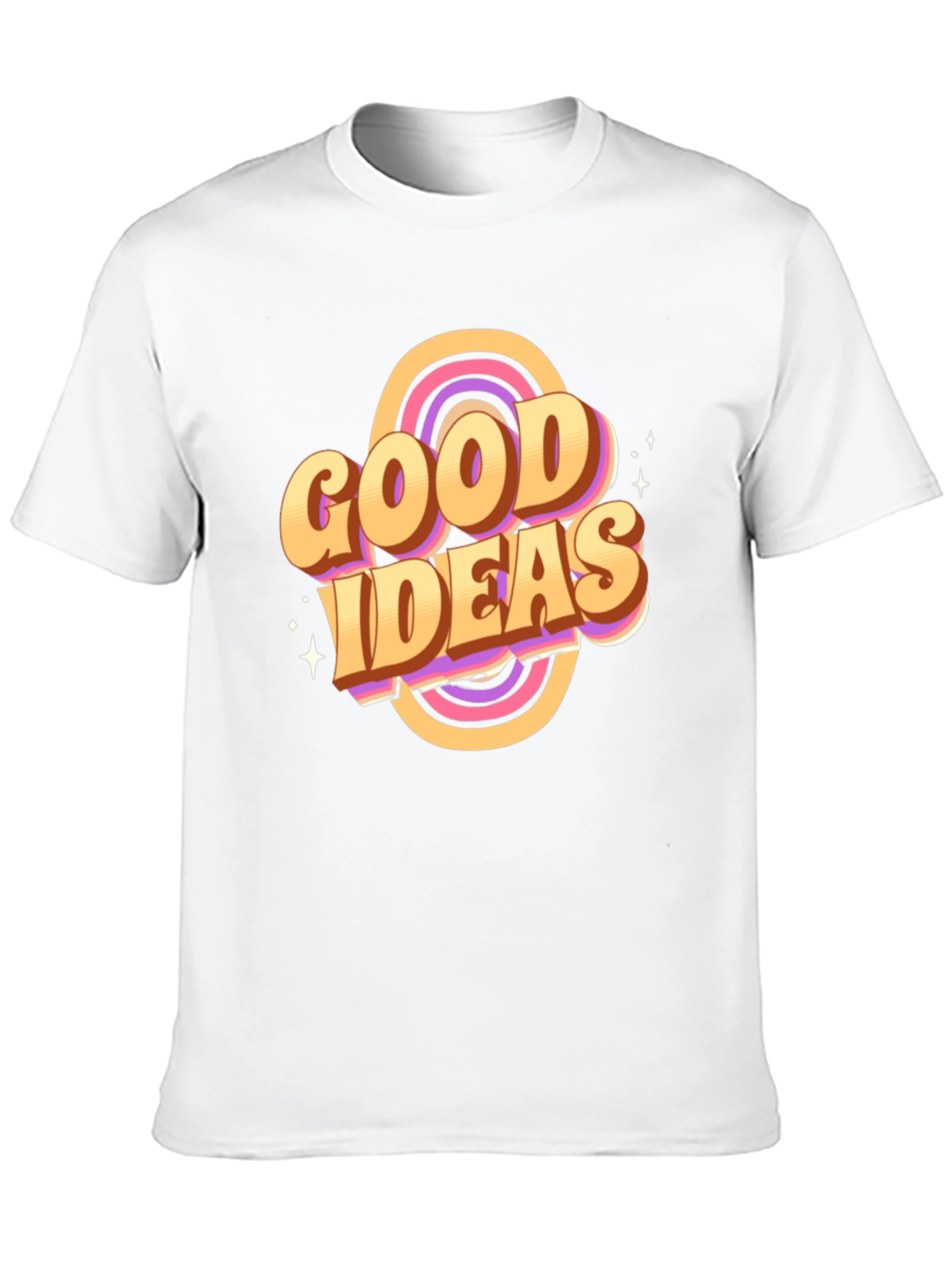 Black Good Ideas Graphic Tee - Retro Style T-Shirt view 10