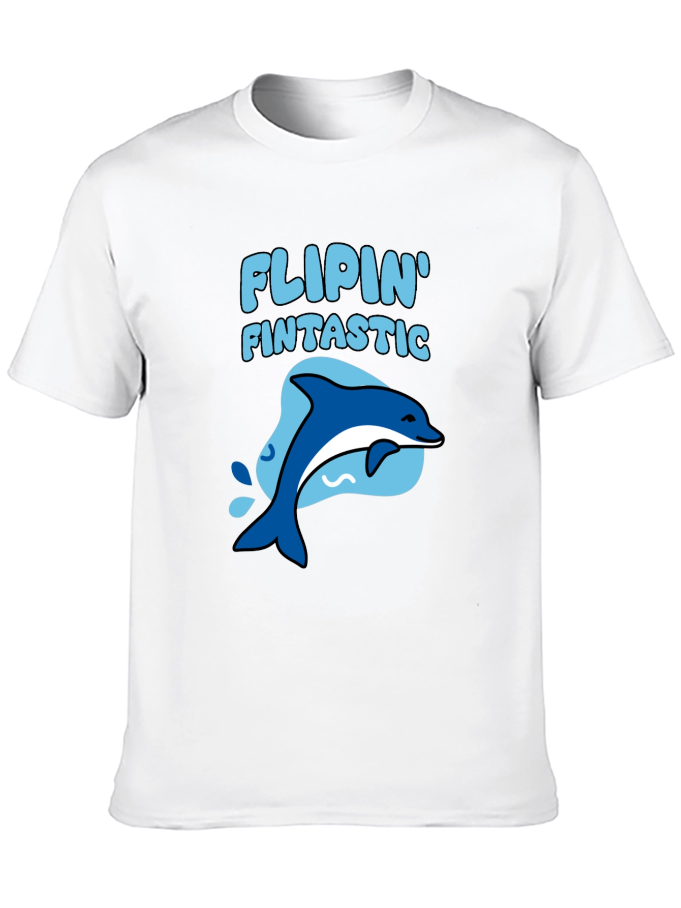 Black Flippin' Fintastic Dolphin Graphic Tee view 10