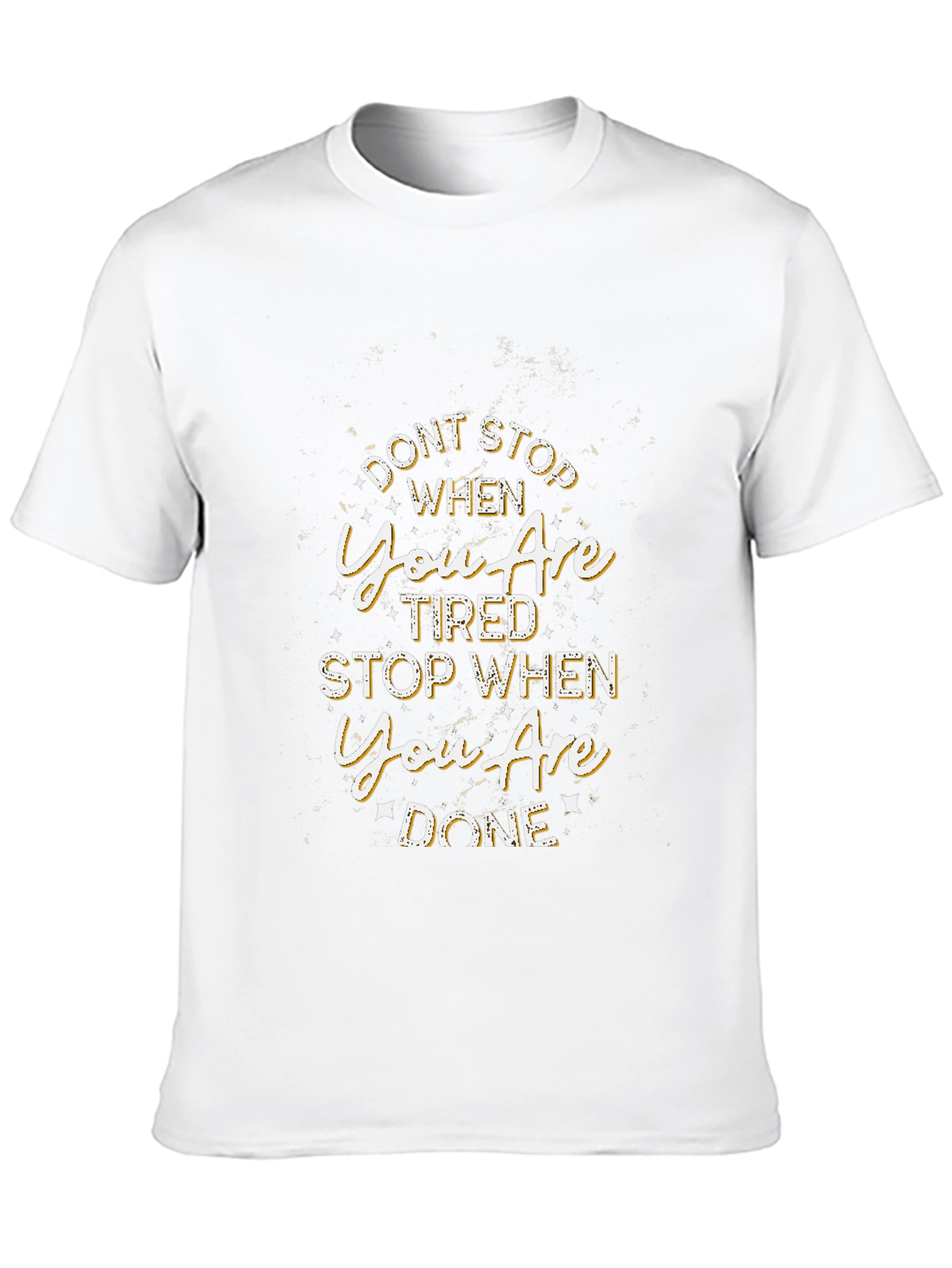 Black Motivational Graphic Tee: Don't Stop When Tired view 10
