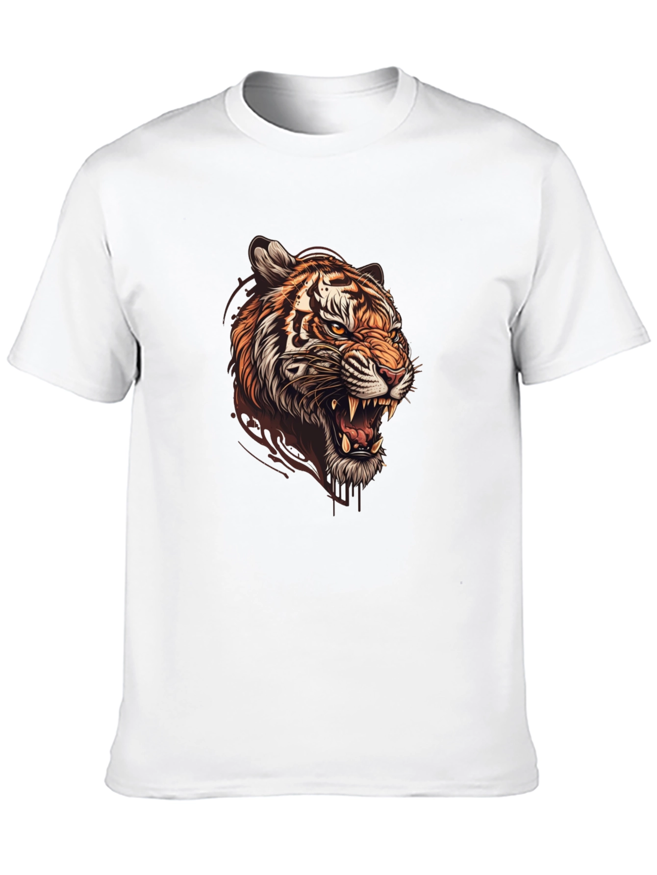 Black Tiger Graphic Black T-Shirt - Bold Design view 10