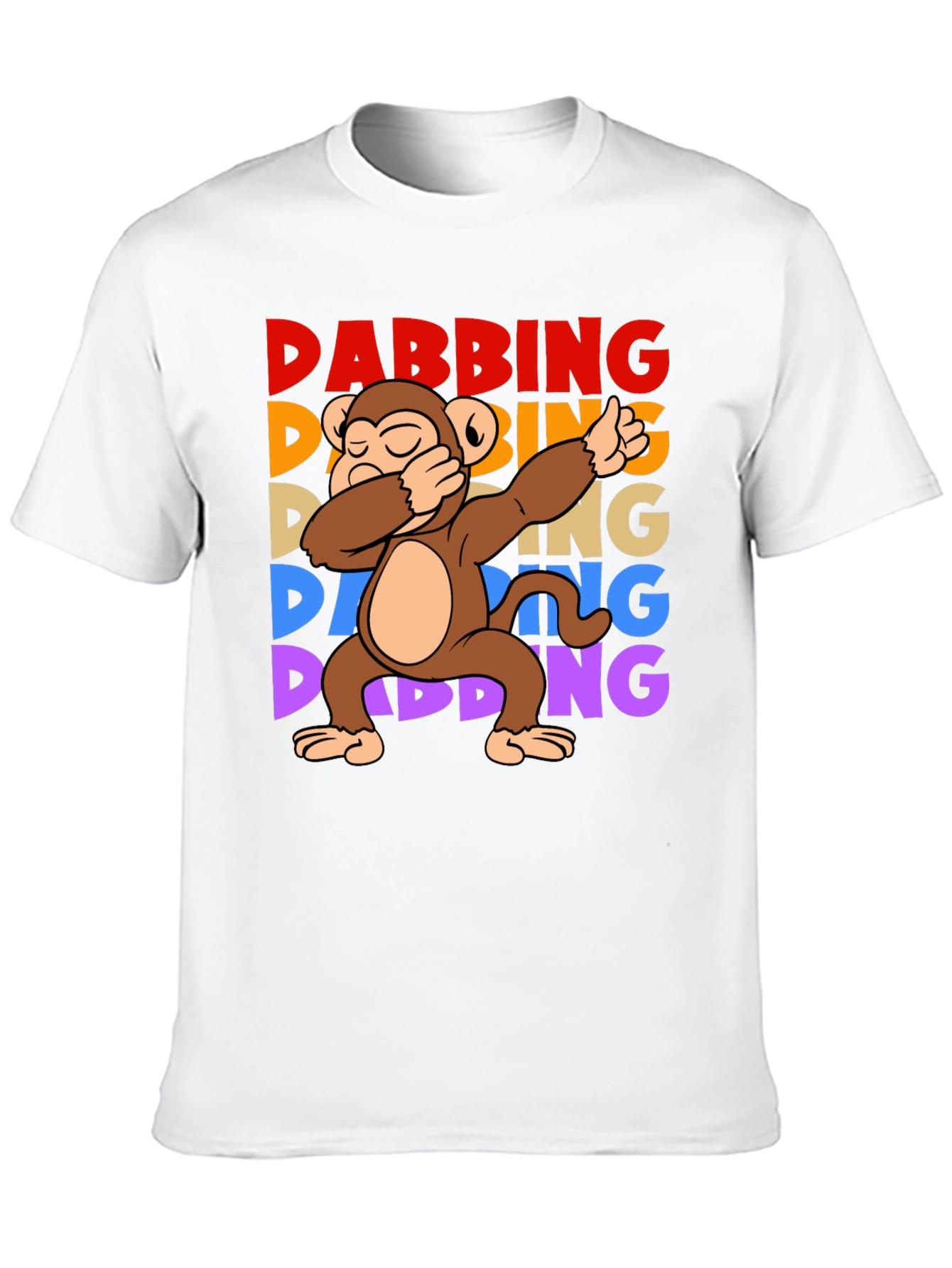 Black Dabbing Monkey Graphic T-Shirt - Fun Trendy Tee view 10