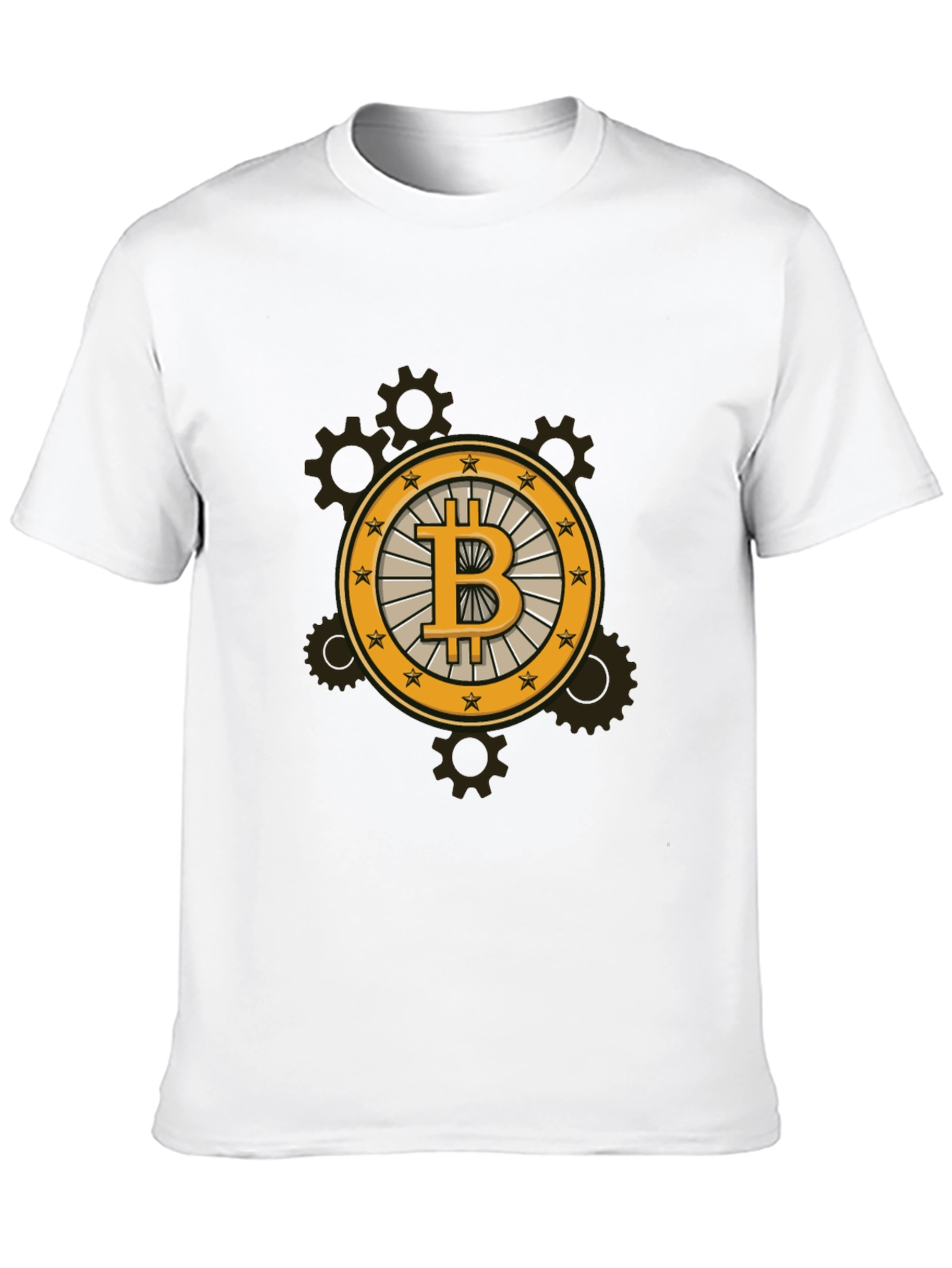 Black Bitcoin Steampunk Black Tee view 10