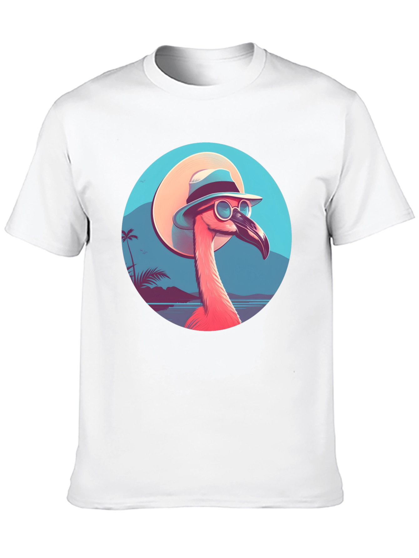 Black Cool Flamingo T-Shirt - Tropical Vibes view 10