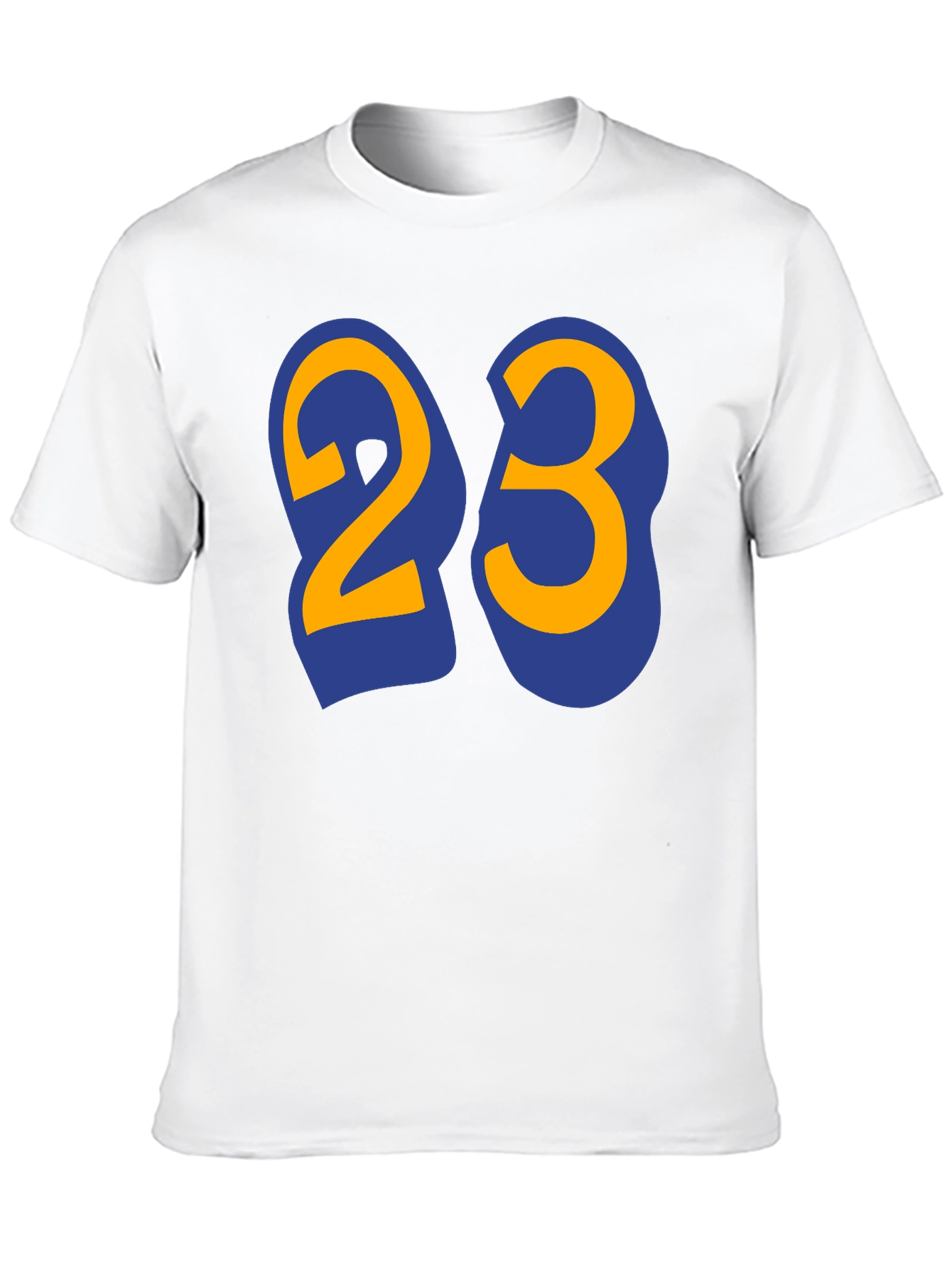 Black Men's Black T-Shirt with Number 23 Graphic view 10