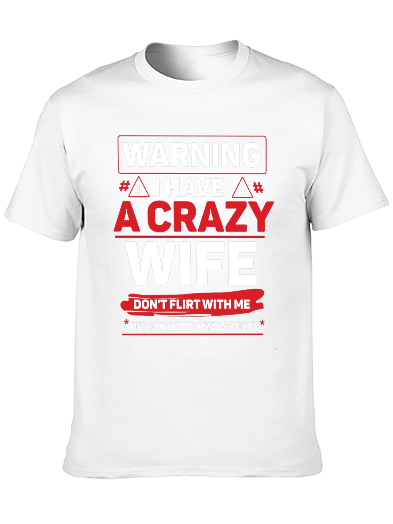 Black Warning Crazy Wife T-Shirt Novelty Husband Gift view 10