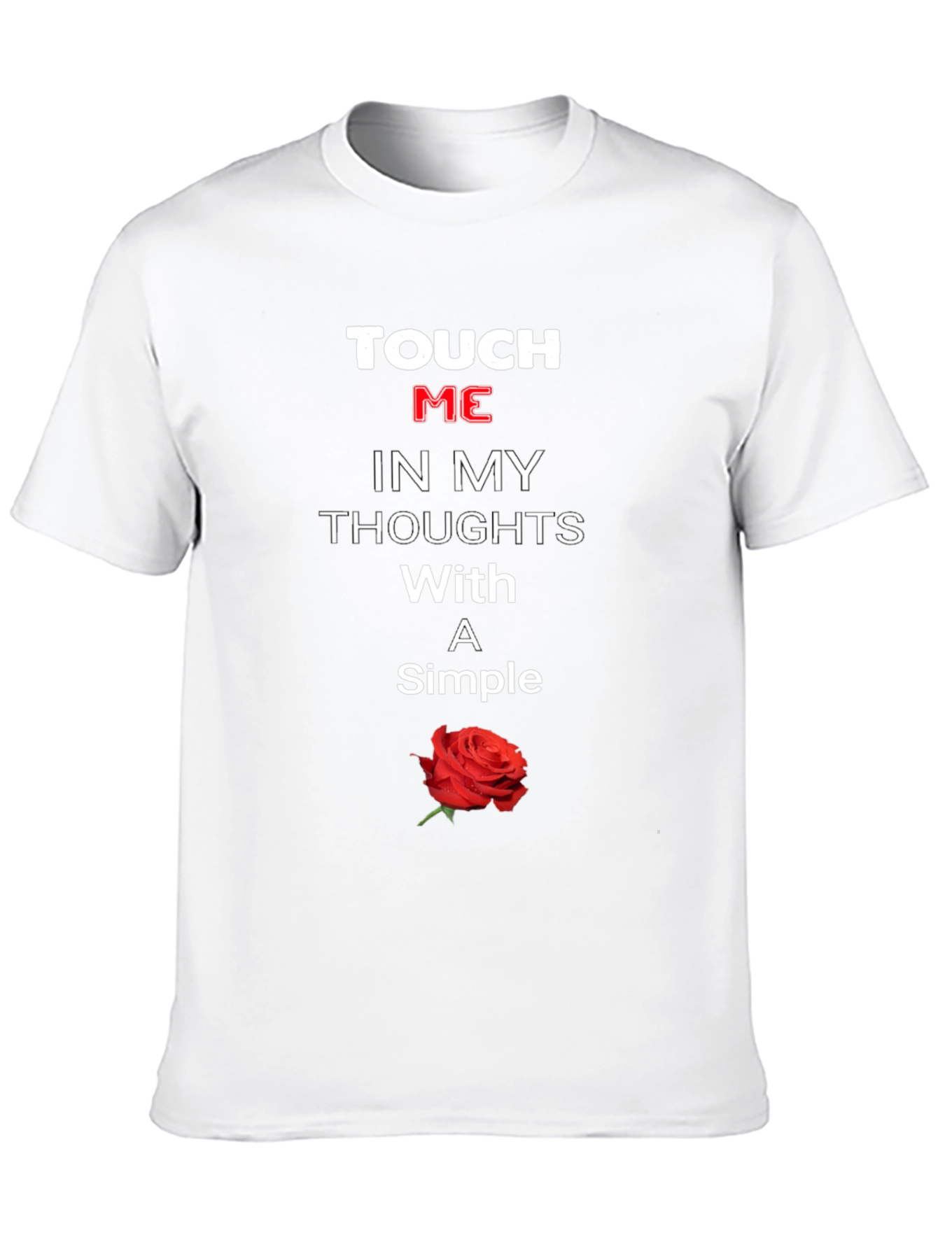 Black Touch Me T-Shirt With Rose view 10