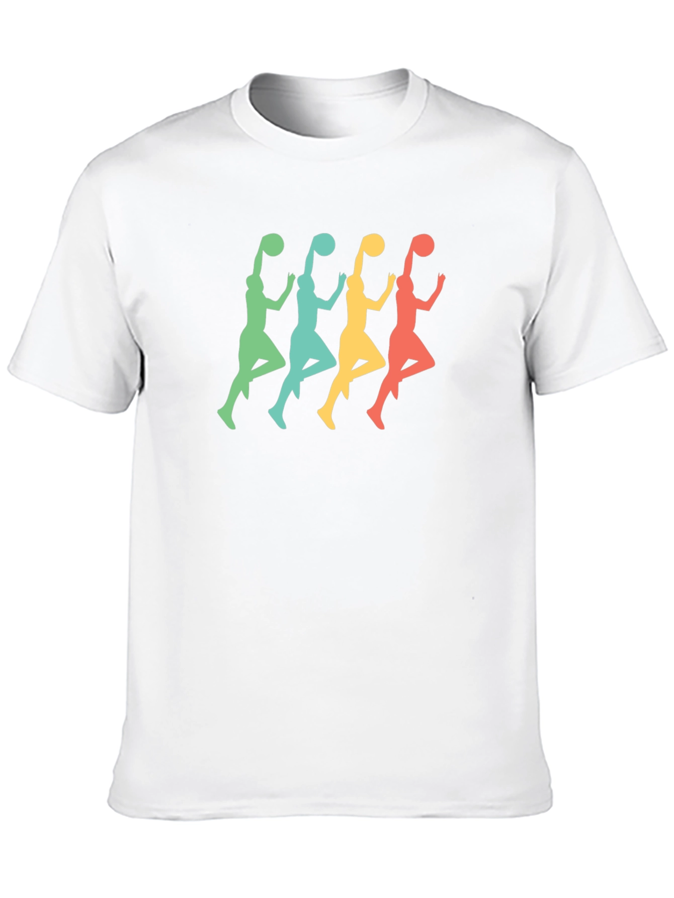 Black Retro Basketball Player Silhouette Graphic Tee view 10