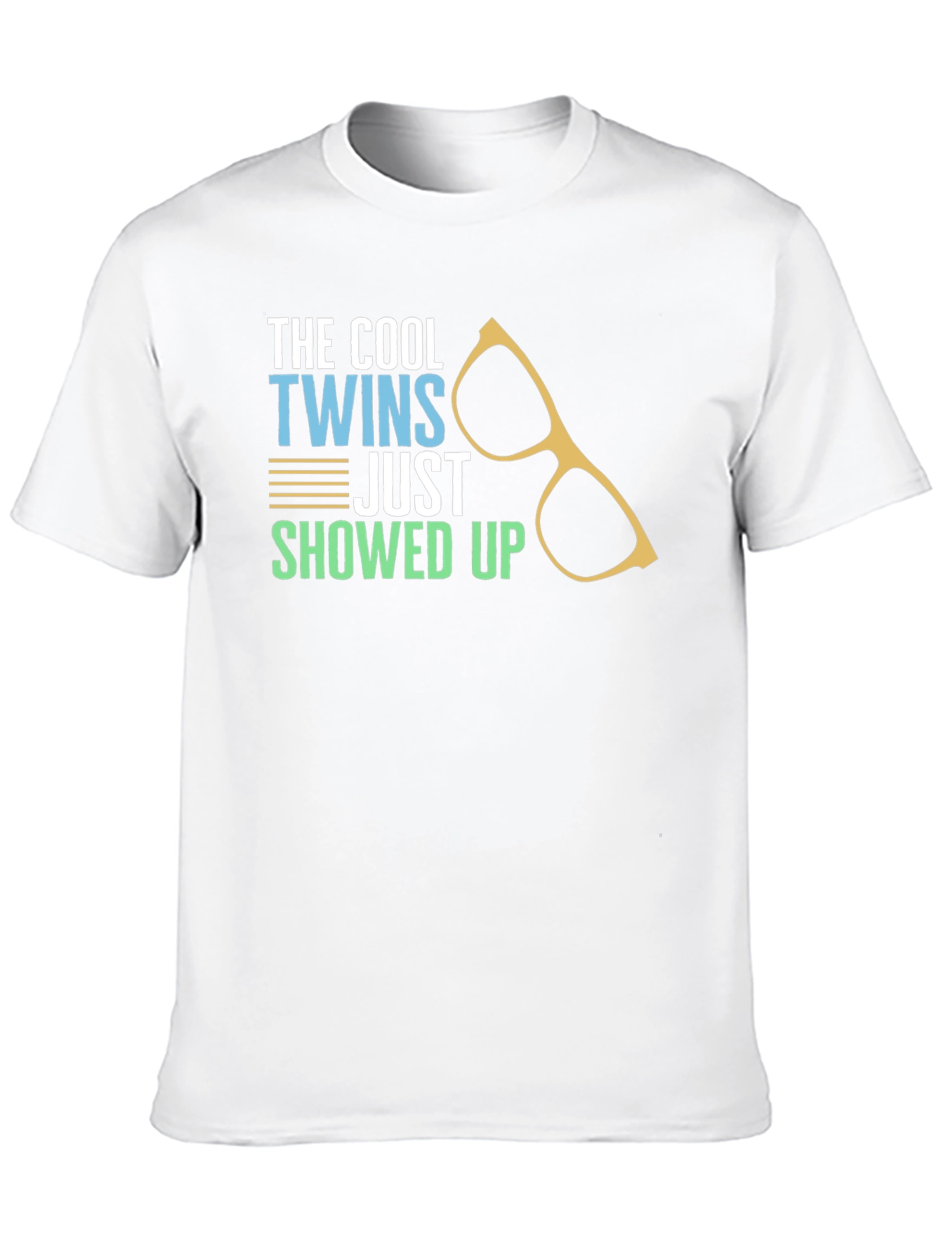 Black Cool Twins T-Shirt - Funny Graphic Tee view 10