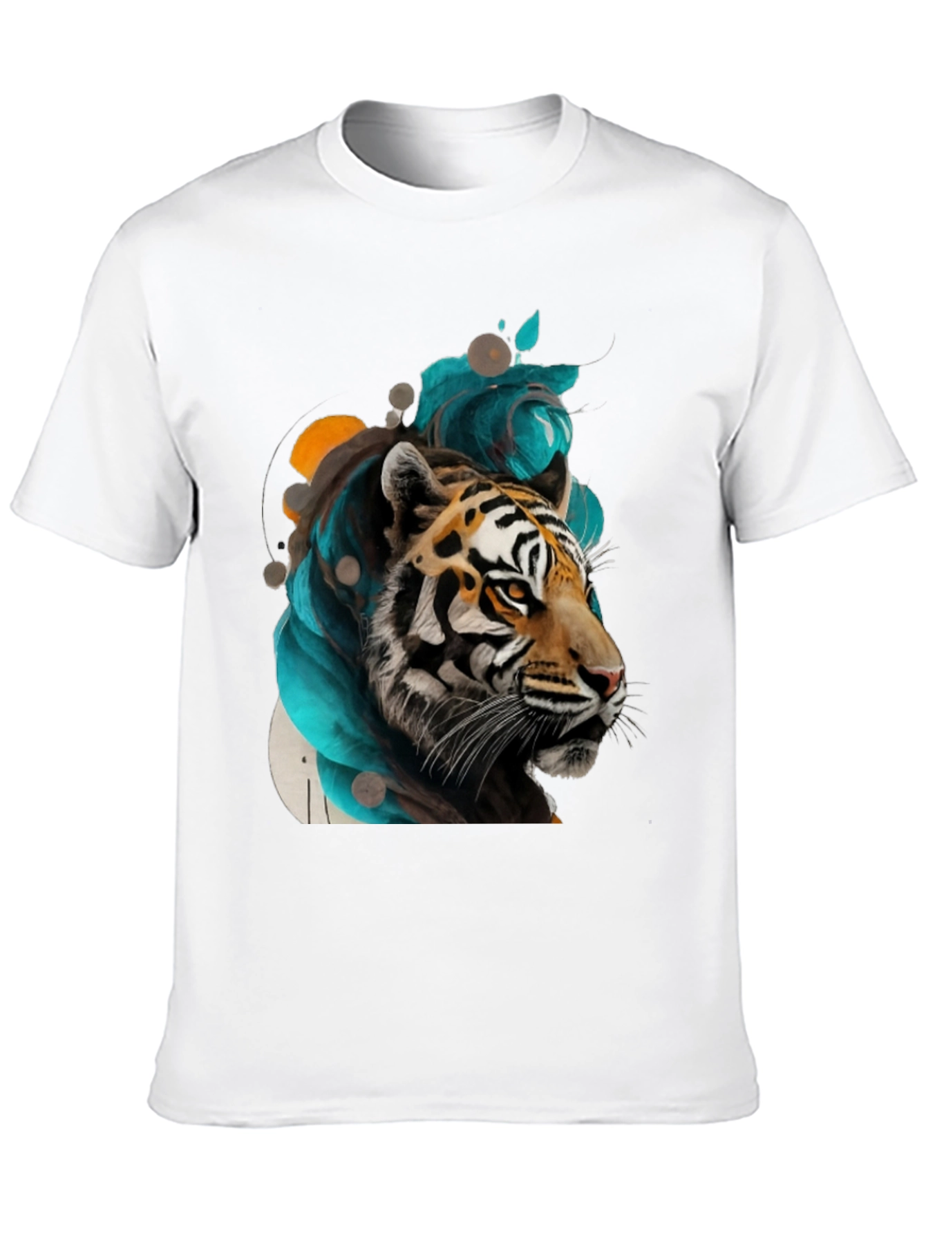 Black Tiger Art Black Tee - Men's Graphic T-Shirt view 10