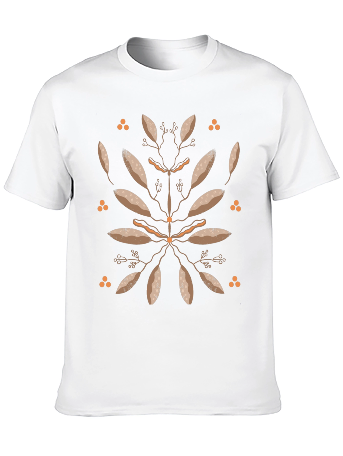 Black Botanical Print Black T-Shirt view 10