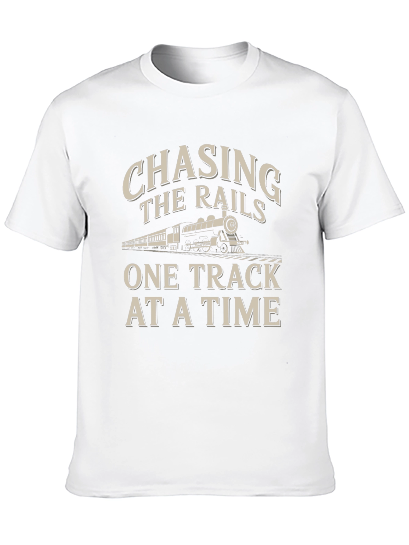 Black Chasing The Rails Train Graphic Tee view 10