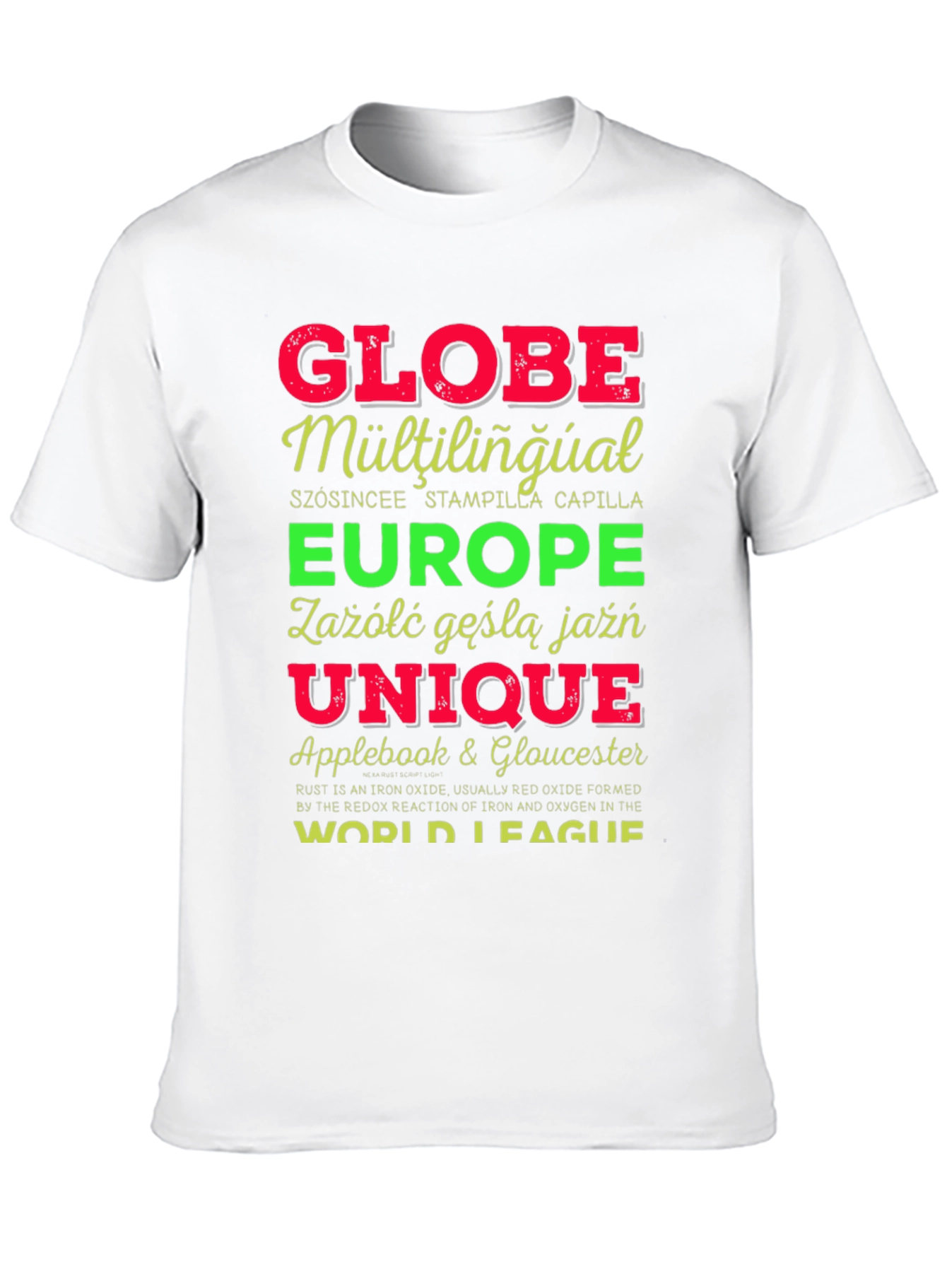 Black Globe Multilingual Graphic T-Shirt view 10