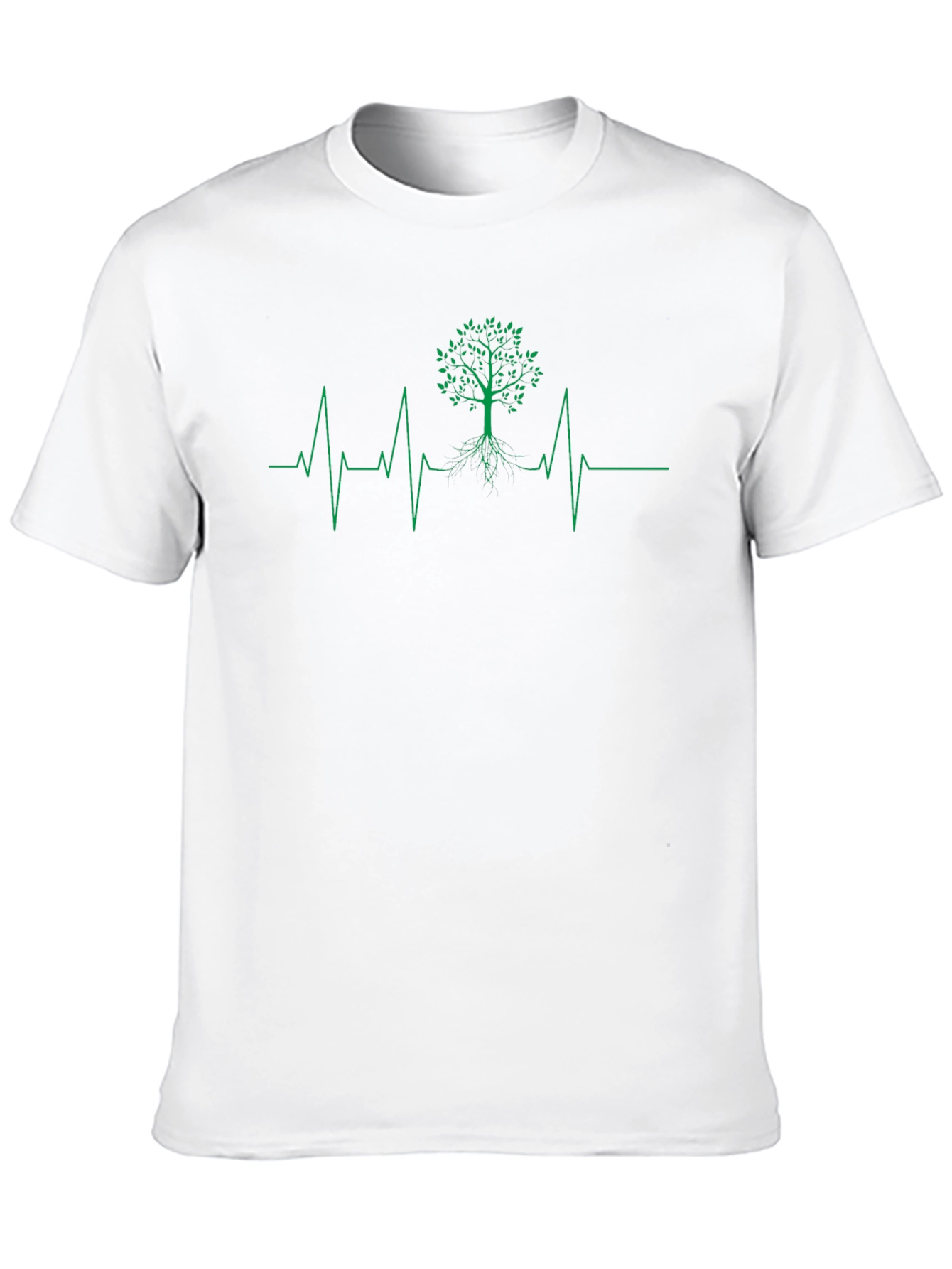Black Tree of Life Heartbeat Graphic Tee - Black view 10