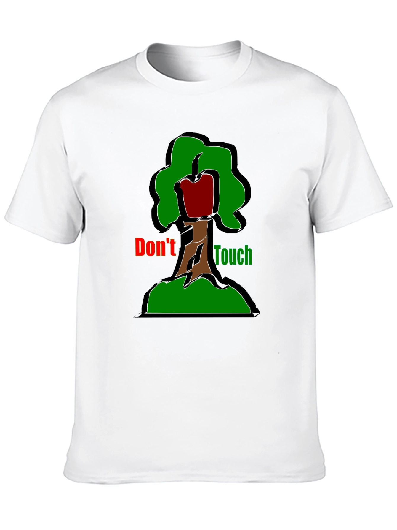 Black Don't Touch T-Shirt - Graphic Tree Design view 10