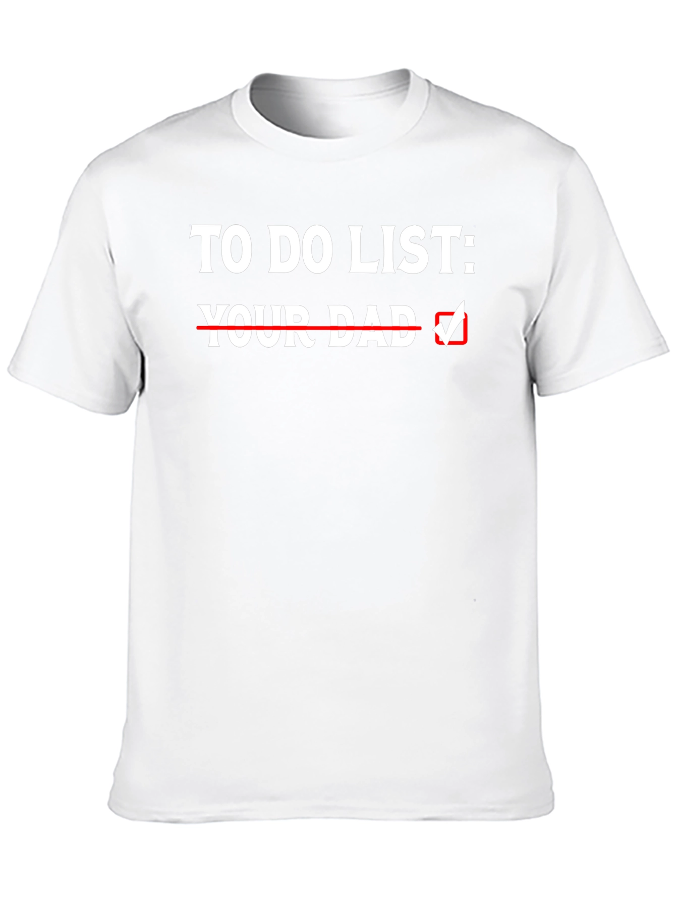 Black "To Do List: Your Dad" Novelty Graphic T-Shirt view 10