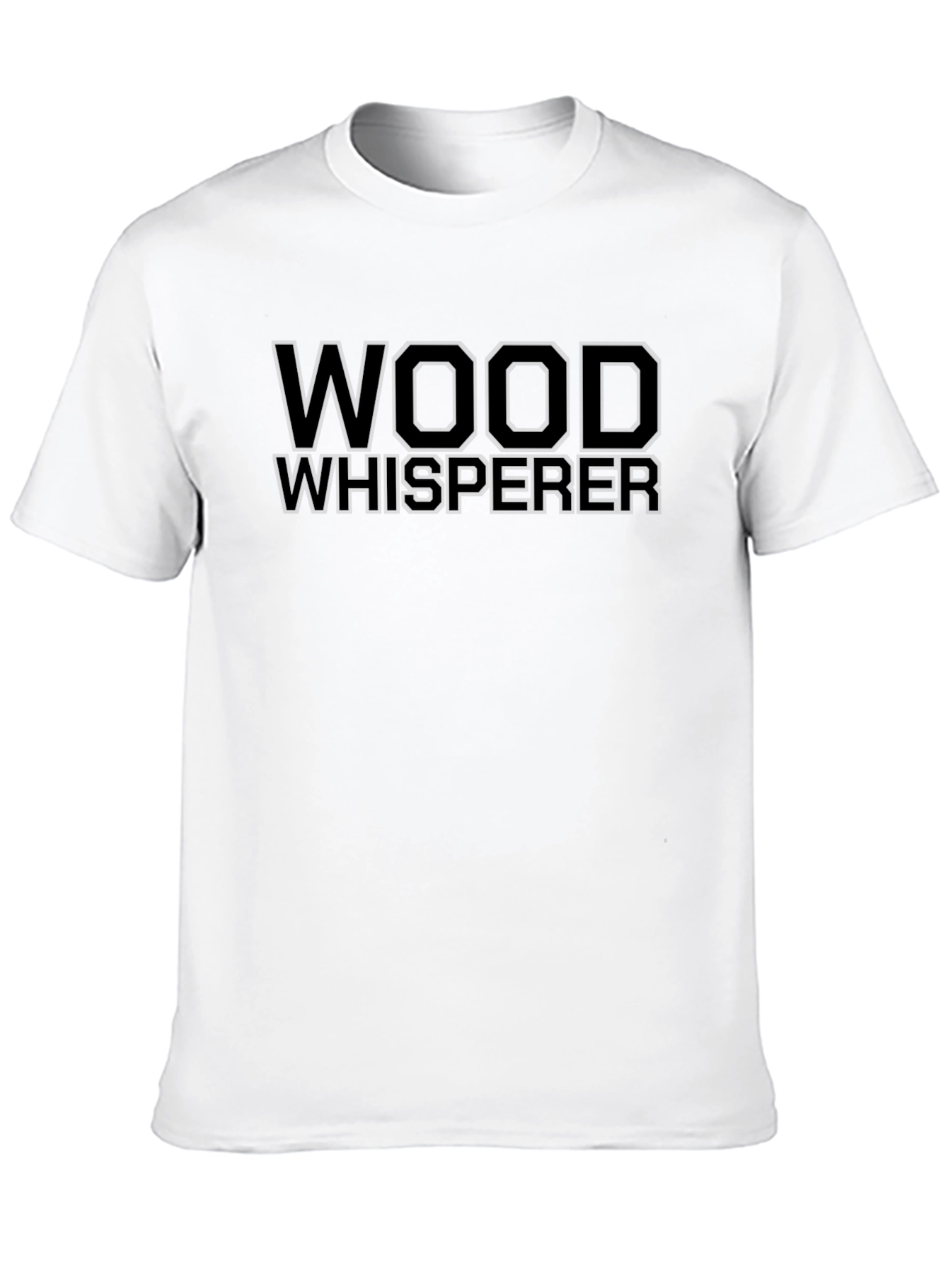 Black Wood Whisperer Graphic T-Shirt - Black Crew Neck Tee view 10