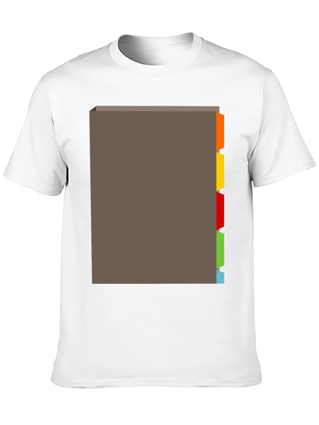 Black Black T-Shirt with Tabbed Book Design view 10