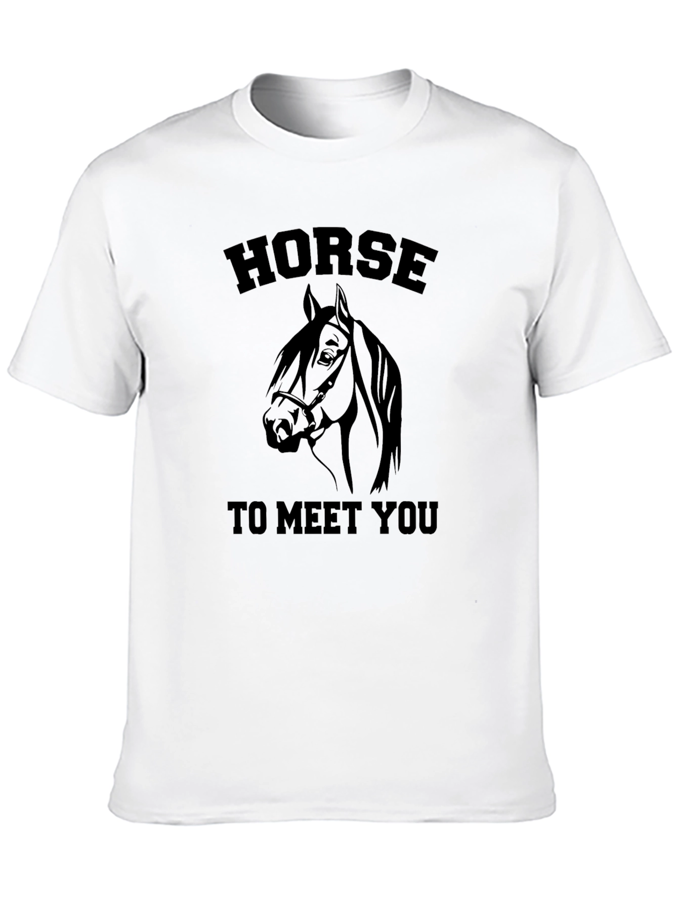 Black Horse To Meet You Graphic Black T-Shirt view 10