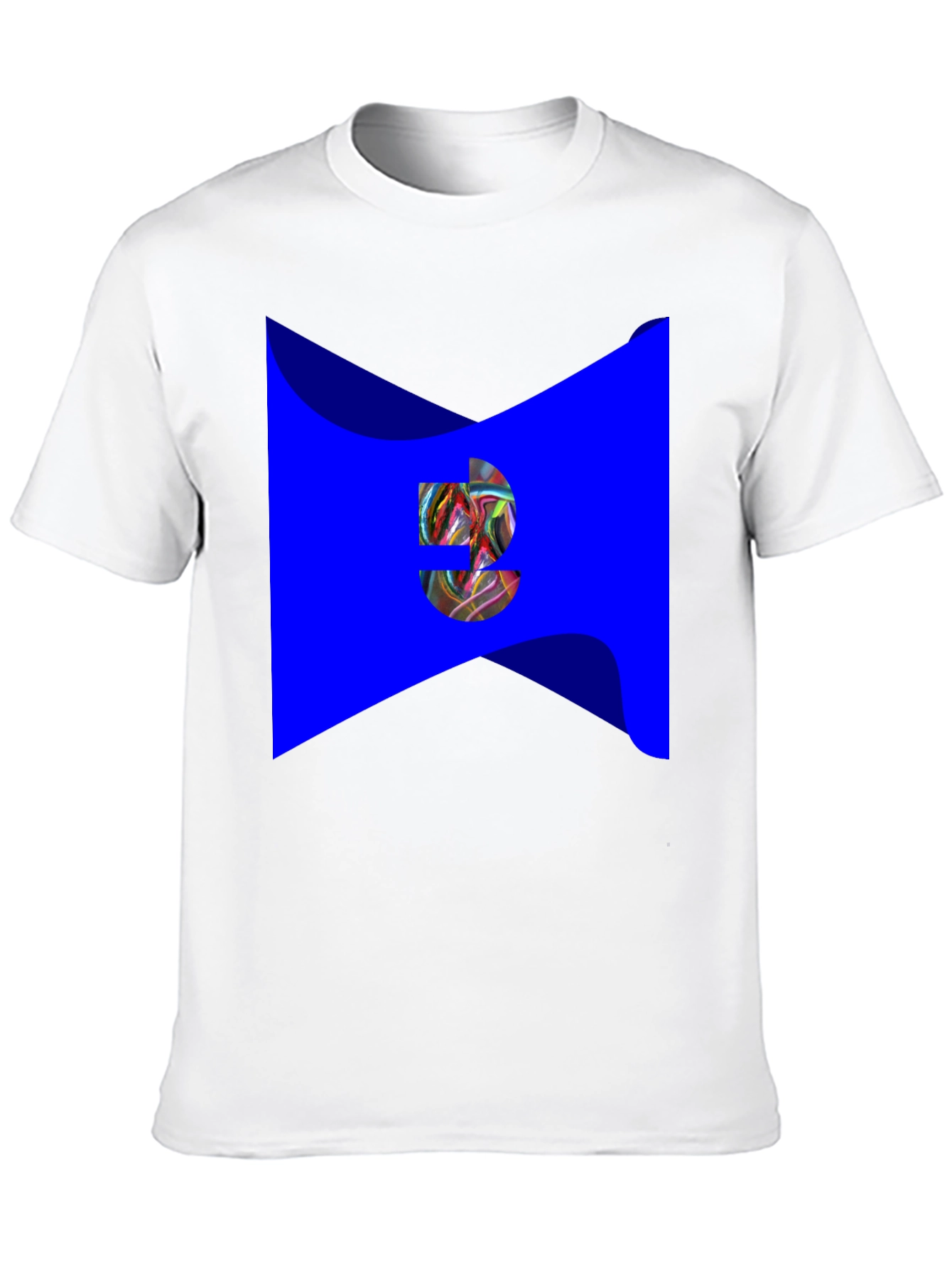 Black Abstract Graphic Print Black T-Shirt view 10