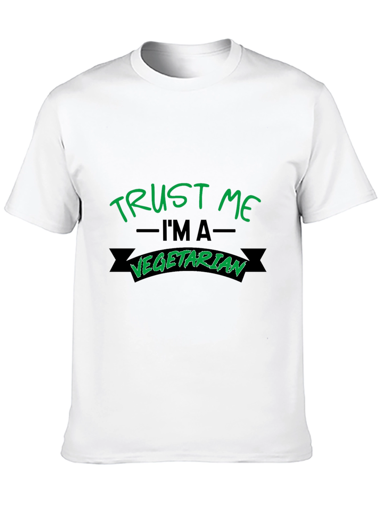 Black Trust Me I'm a Vegetarian Black T-Shirt view 10
