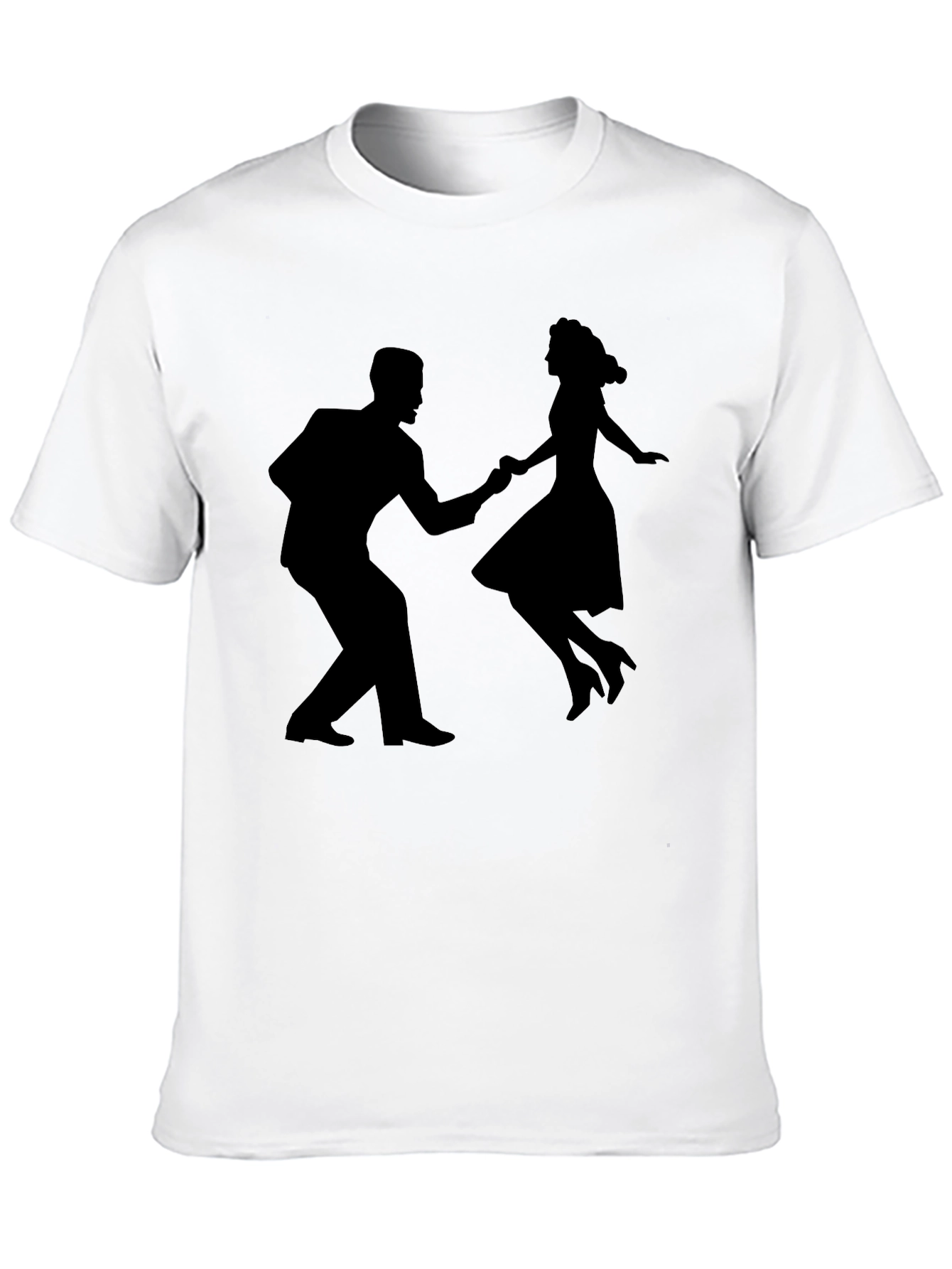 Black Retro Dance T-Shirt - Swing Style Graphic Tee view 10