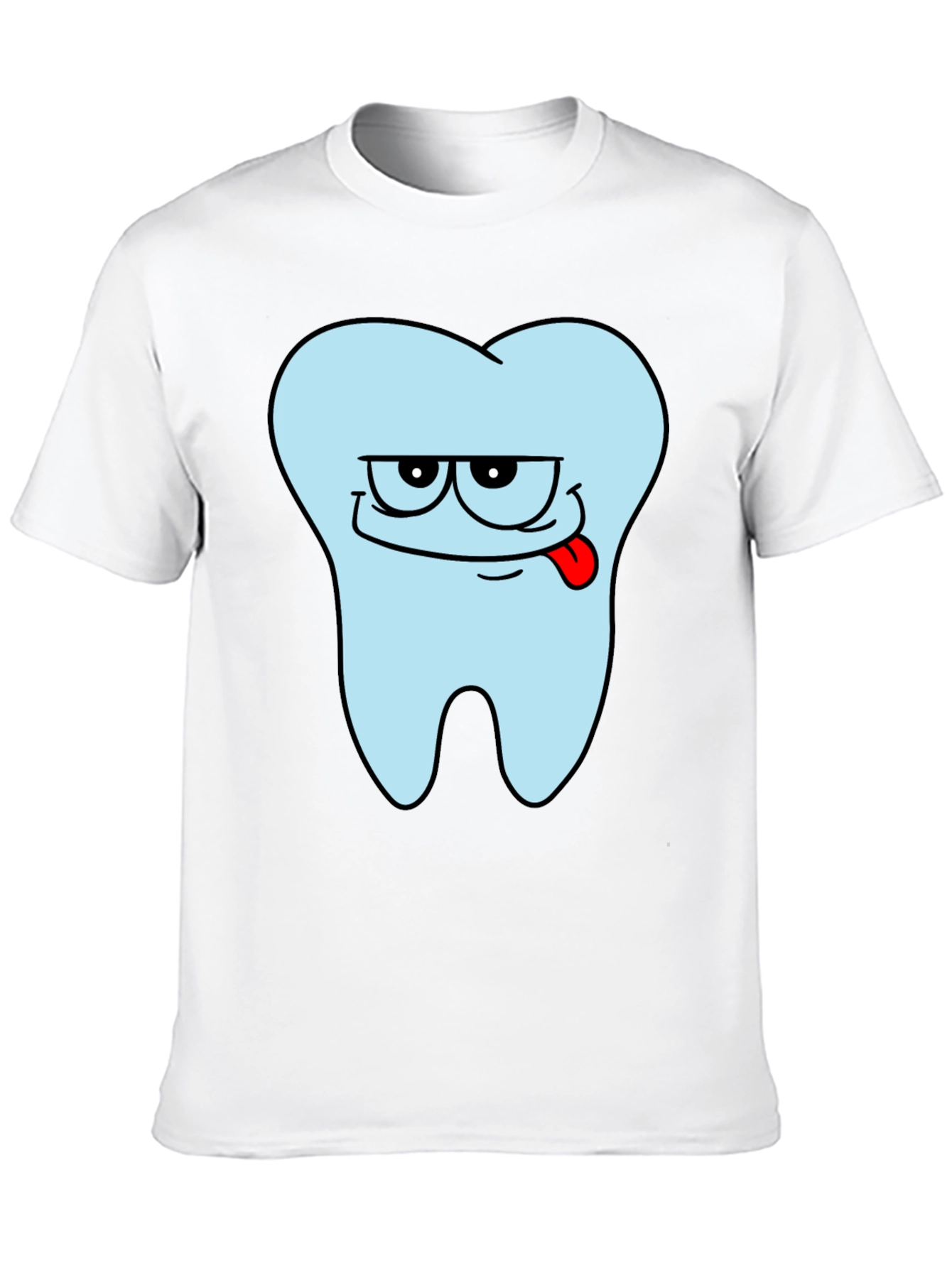 Black Funny Tooth Graphic Men's Black T-Shirt view 10