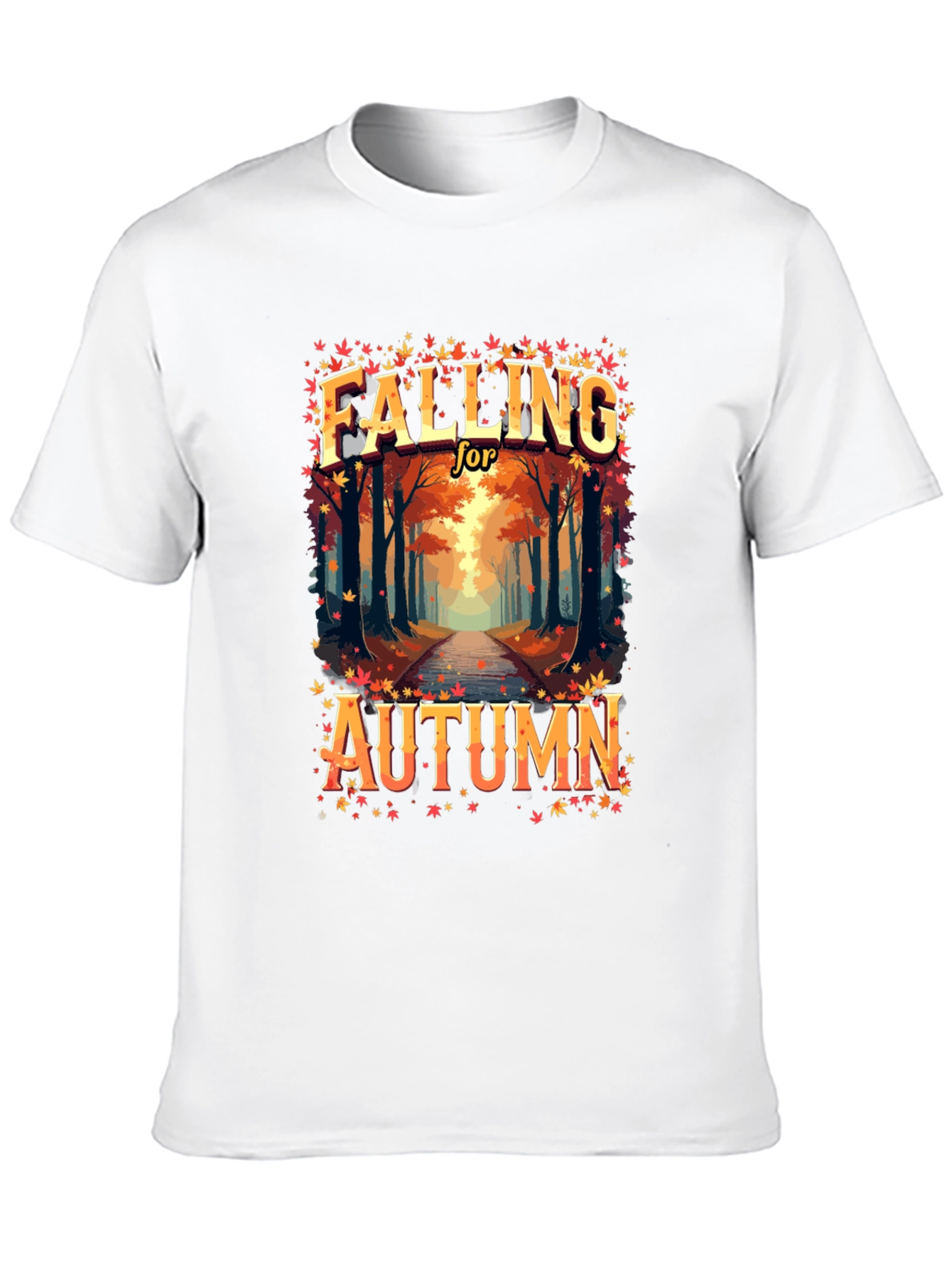 Black Falling for Autumn T-Shirt view 10