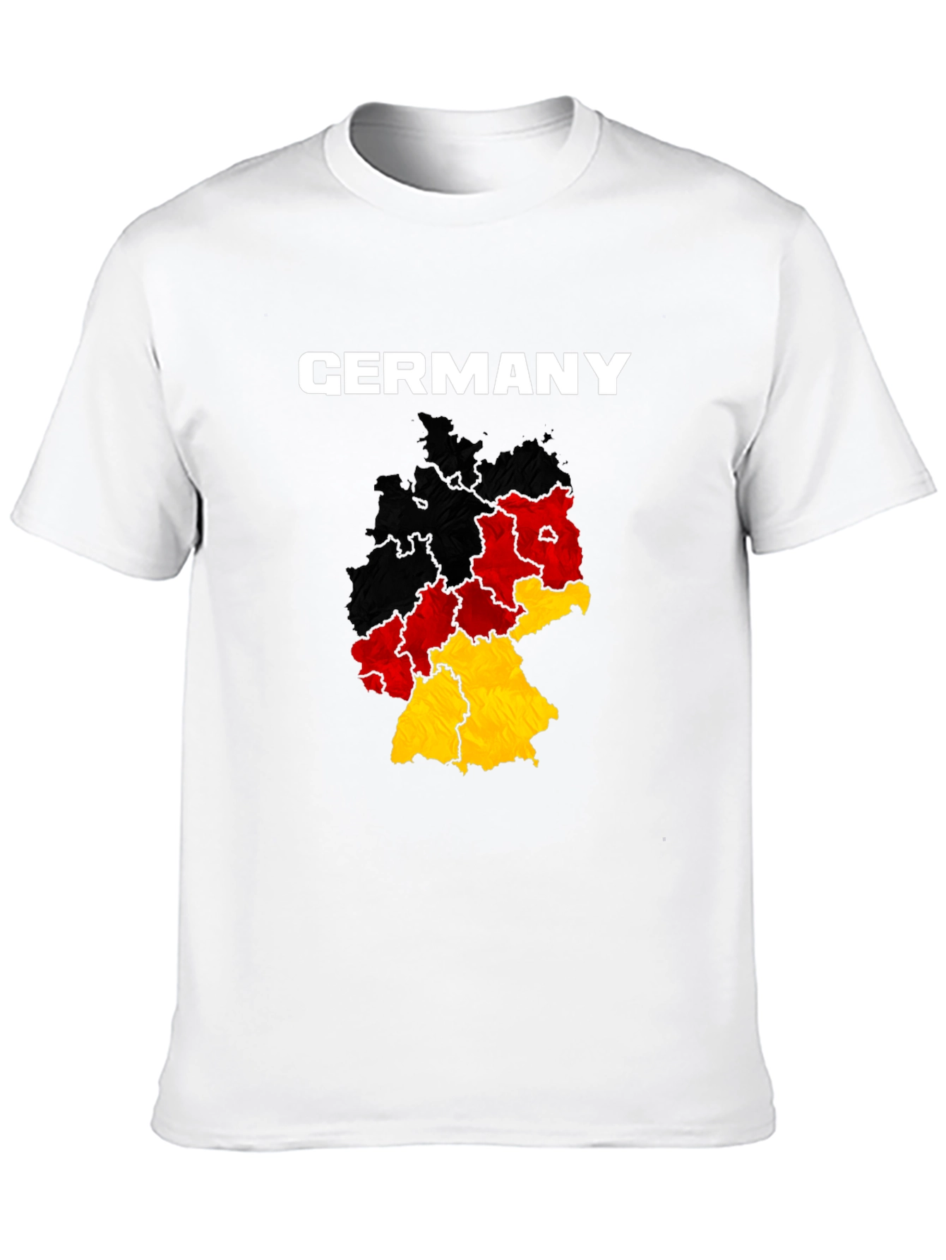 Germany Map T-Shirt - Black, Cotton - 10