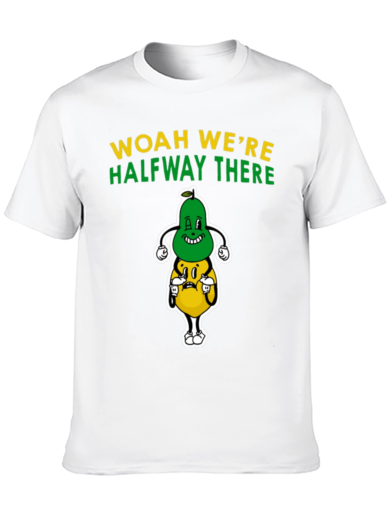 Black Woah We're Halveway There Cartoon Graphic T-Shirt view 10