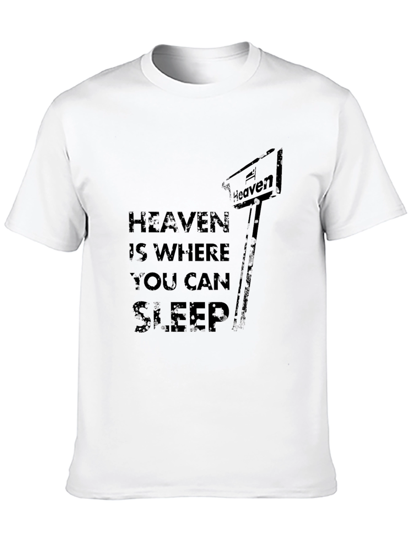 Black Heaven is Where You Can Sleep Graphic Tee view 10