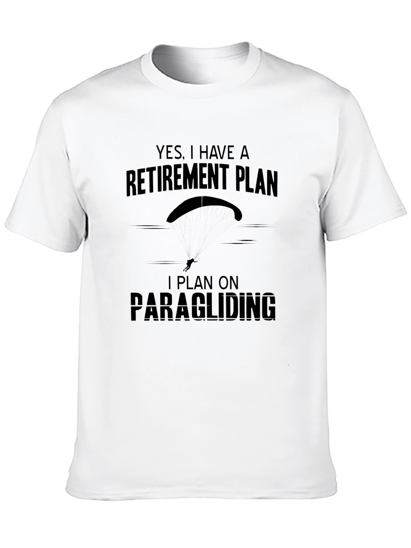 Black Paragliding Retirement Plan T-Shirt view 10