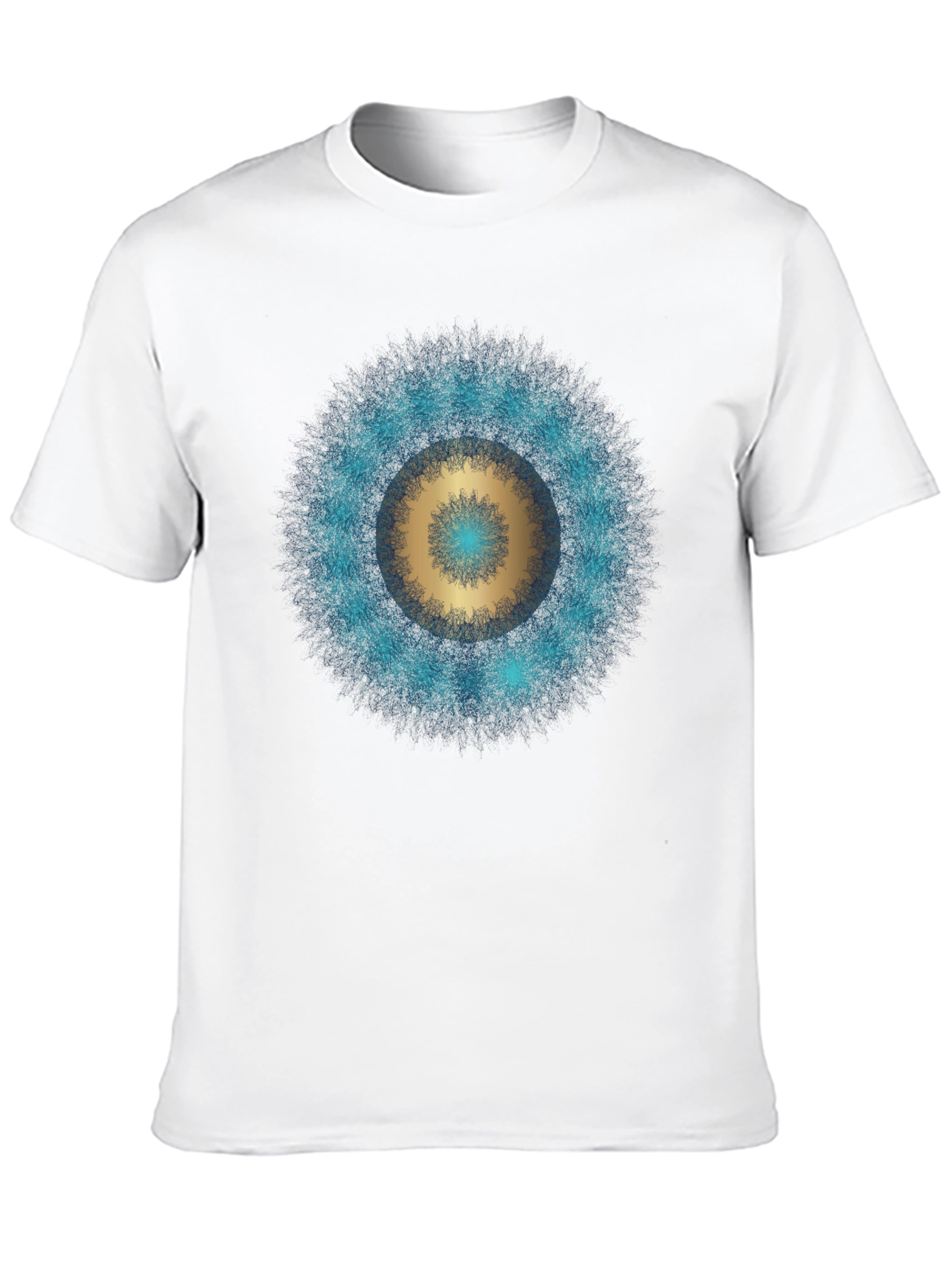 Black Cosmic Mandala Graphic T-Shirt - Black view 10