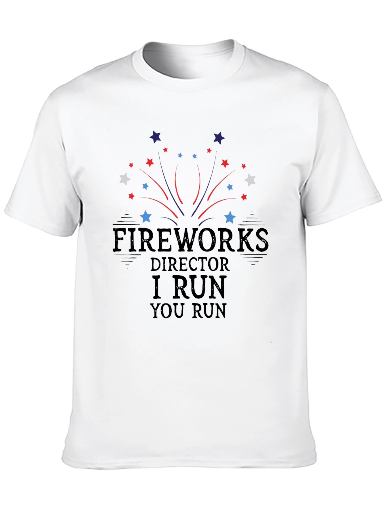 Black Fireworks Director I Run You Run Graphic Tee view 10