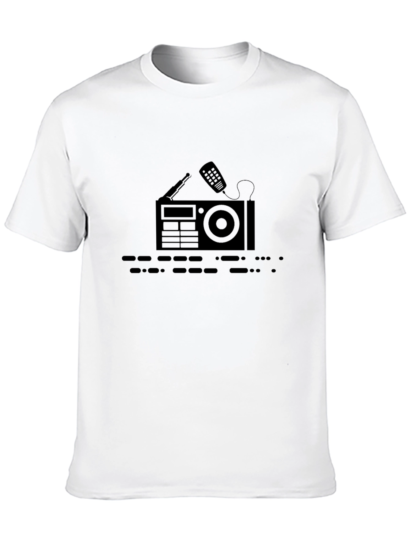 Black Retro Radio Graphic Tee - Classic Style view 10