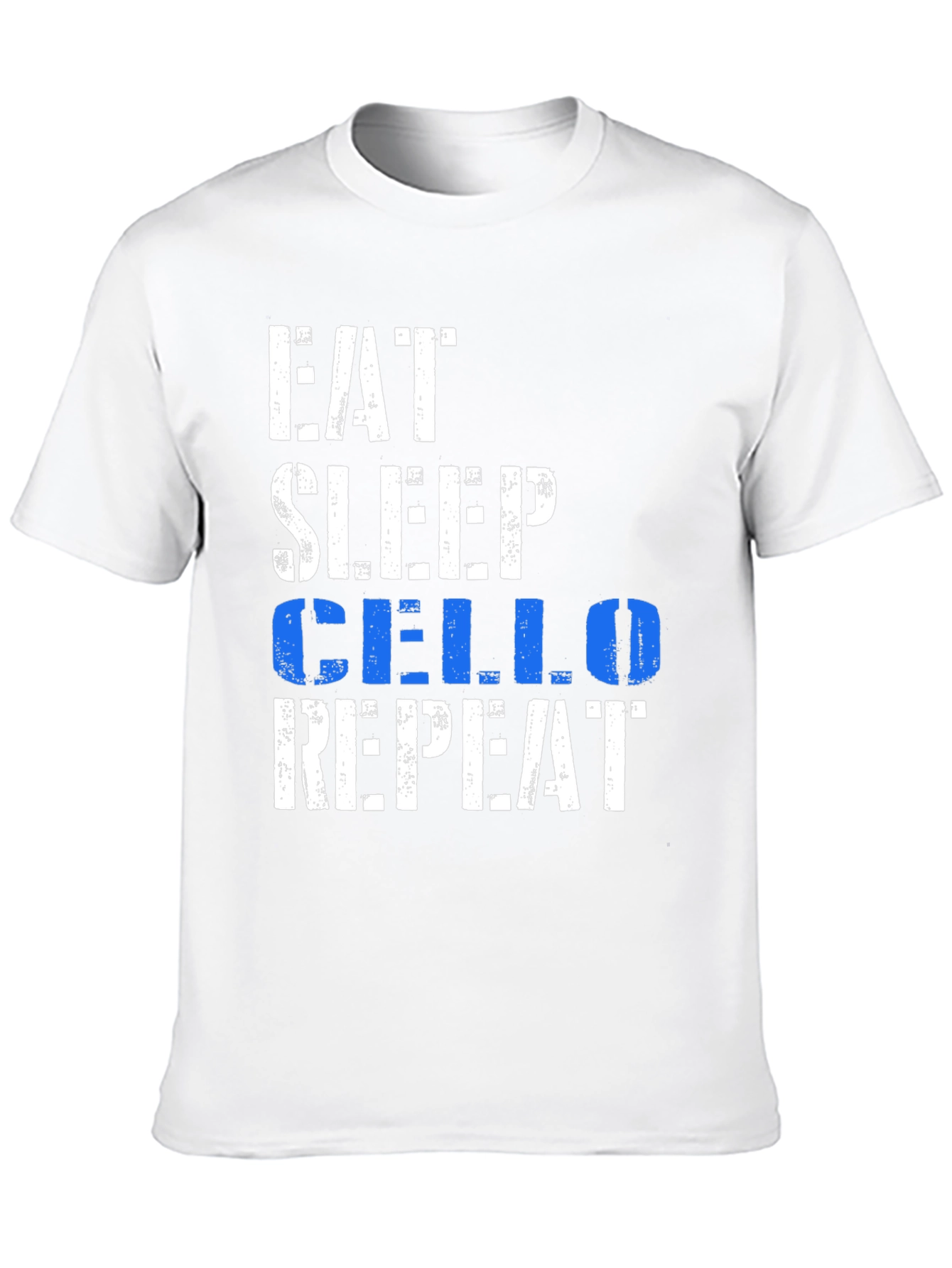 Black Eat Sleep Cello Repeat Black Graphic Tee view 10