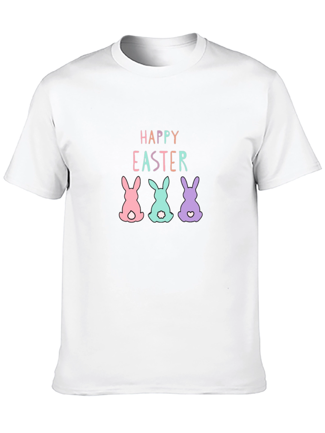 Black Happy Easter Bunny T-Shirt - Cute Holiday Tee view 10