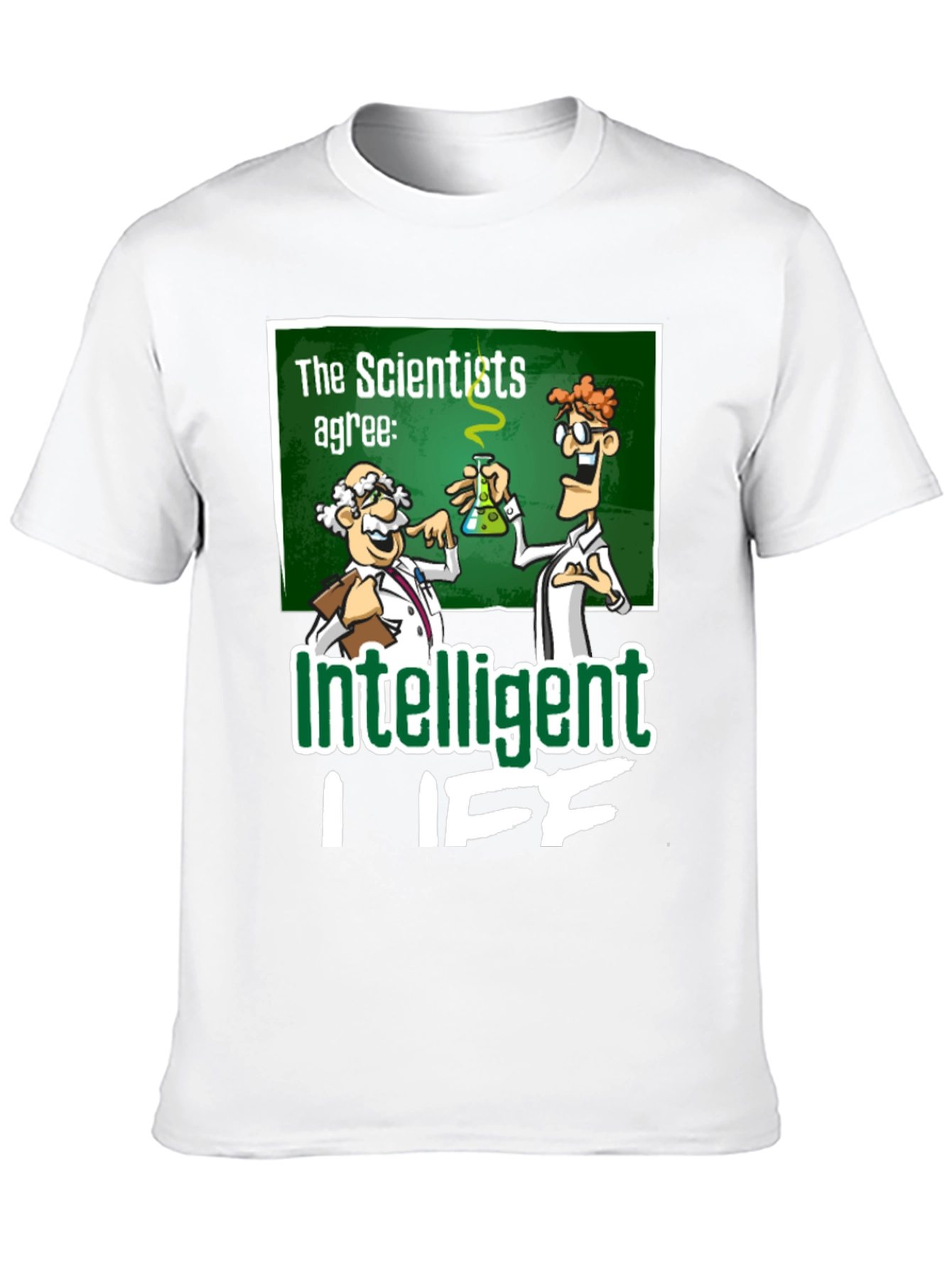 Black Intelligent Life Graphic Tee - Science Humor T-Shirt view 10