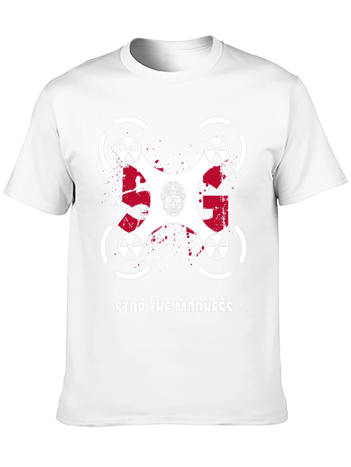 Black Stop The Madness Drone T-Shirt view 10