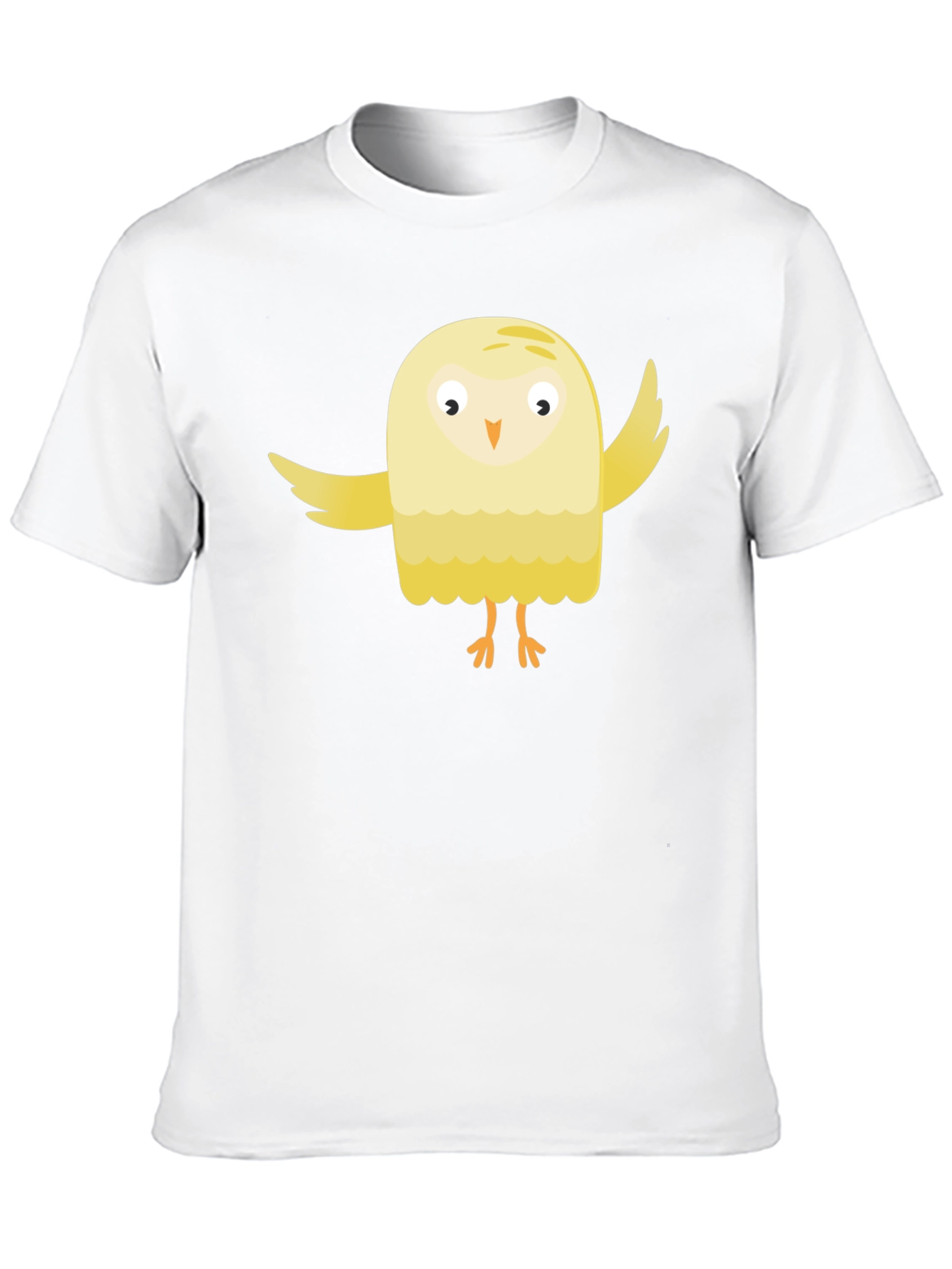 Black Cute Cartoon Bird Black T-Shirt view 10