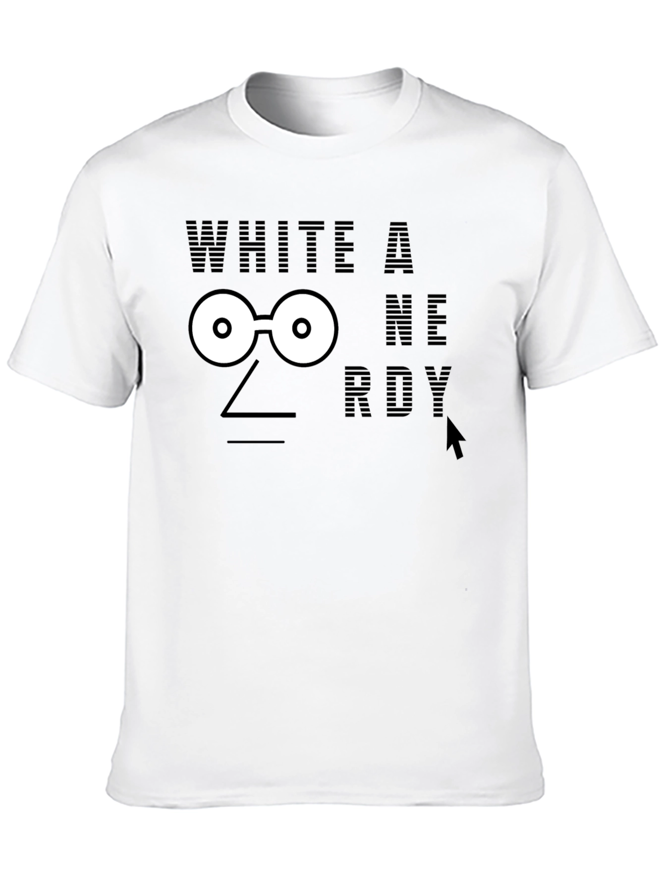 Black White a Nerd? Funny Graphic Novelty T-Shirt view 10