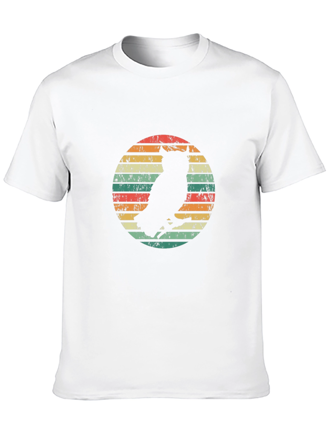 Black Vintage Owl Graphic Tee - Retro Bird T-Shirt view 10