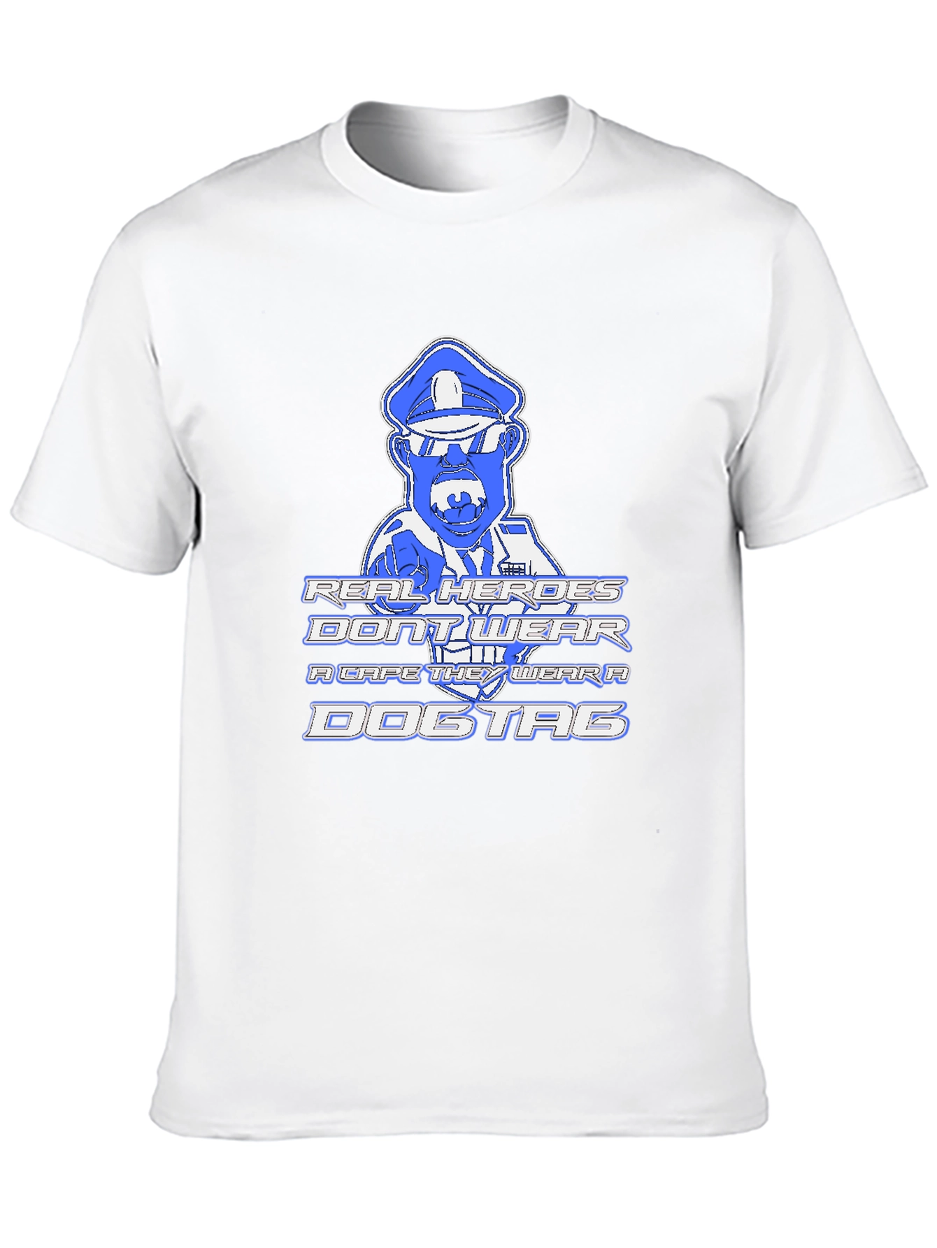 Black Real Heroes Dogtag Graphic Tee - Black Cotton Blend view 10