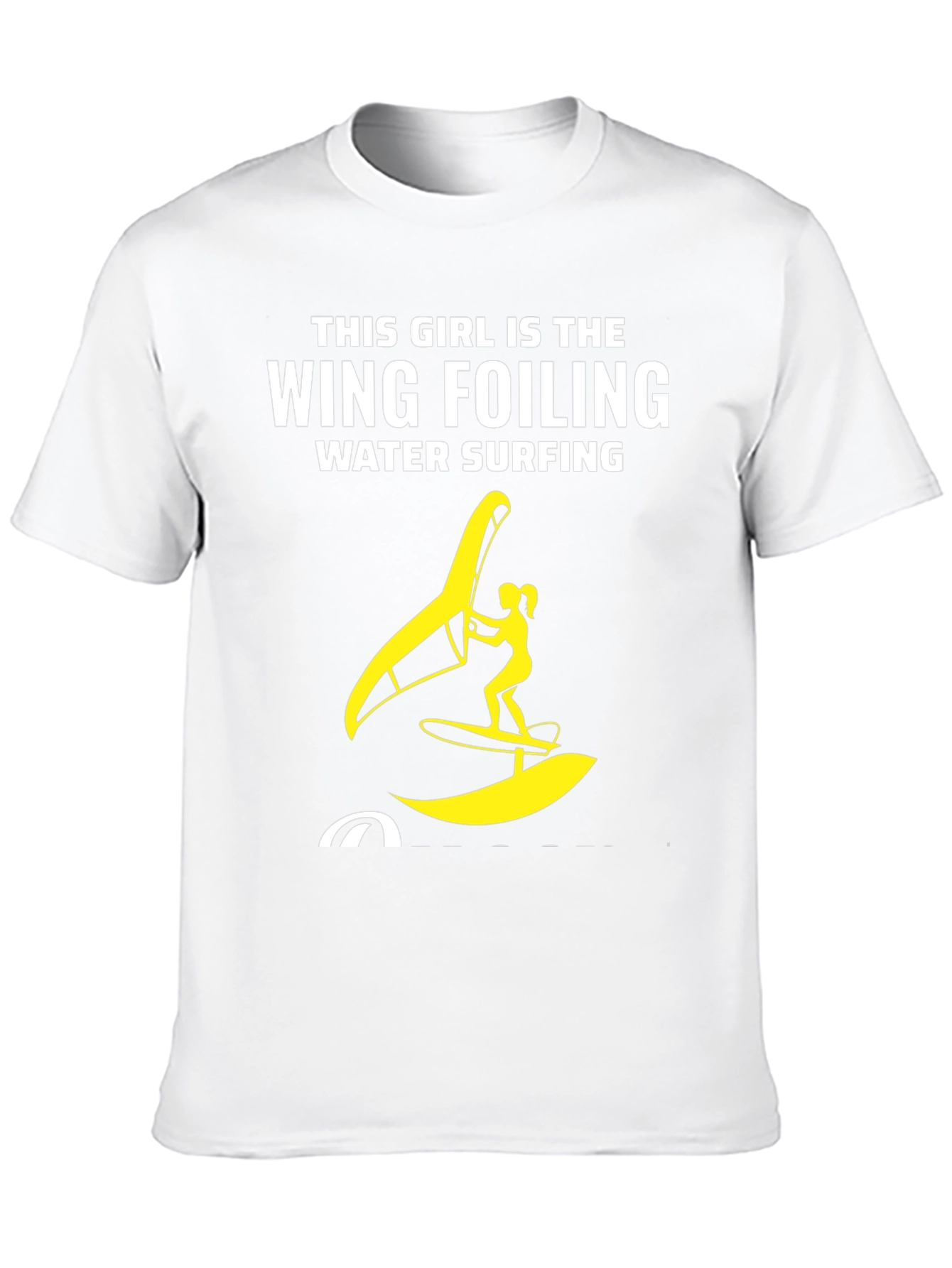 Black Wing Foiling Water Surfing Graphic Tee view 10